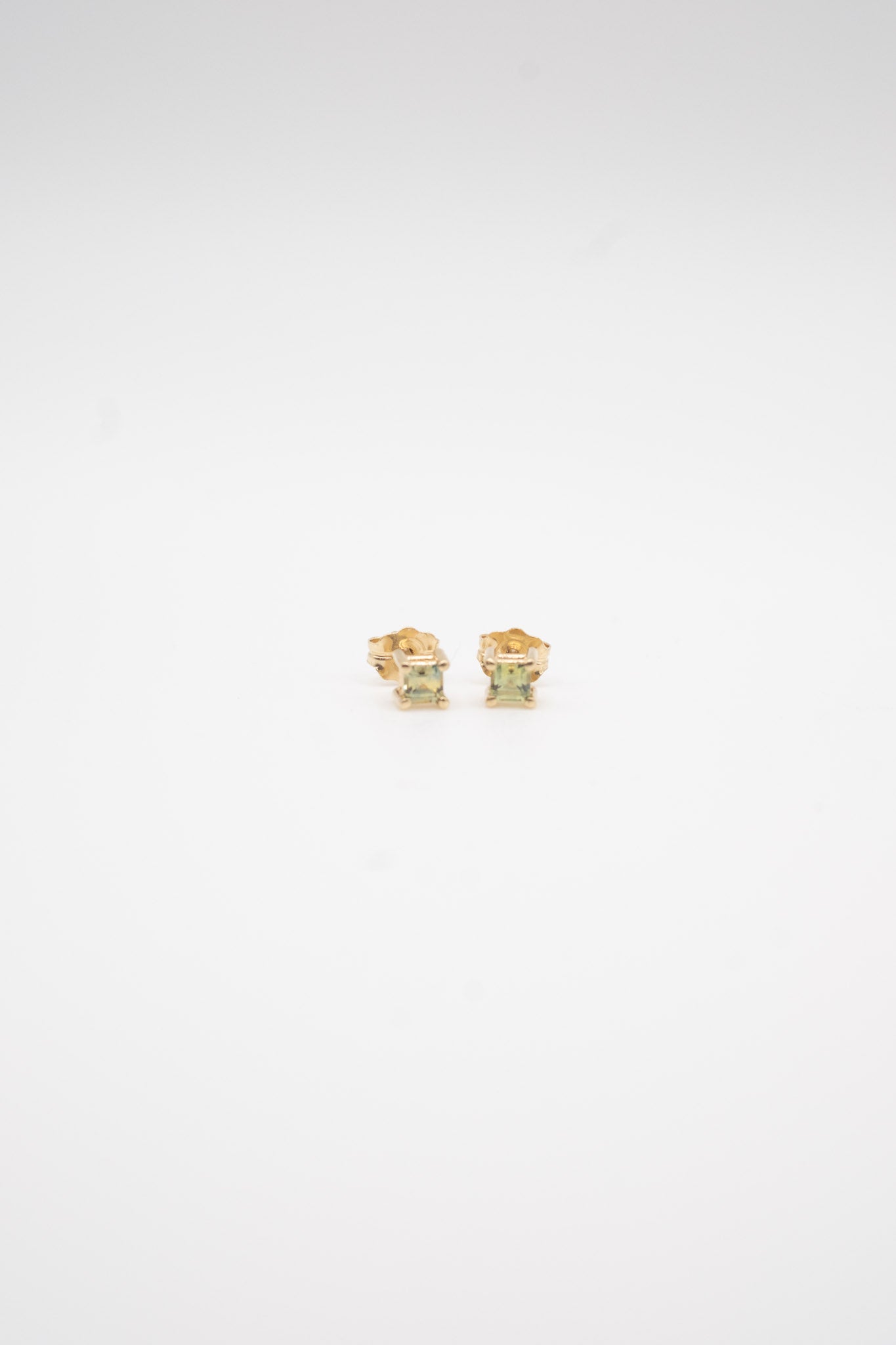 Sisu Studs in 14k Yellow Gold & Montana Sapphire