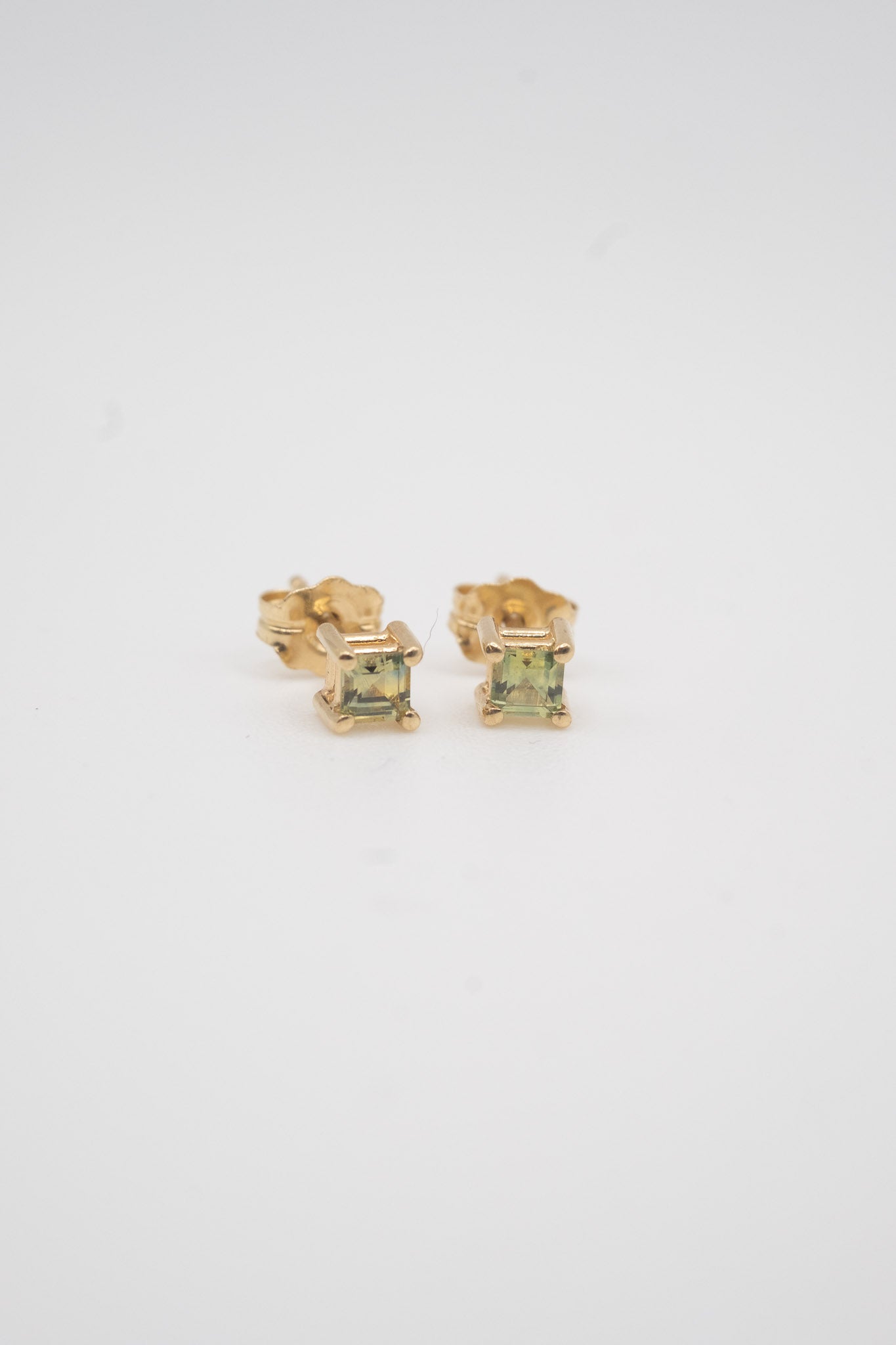 Sisu Studs in 14k Yellow Gold & Montana Sapphire