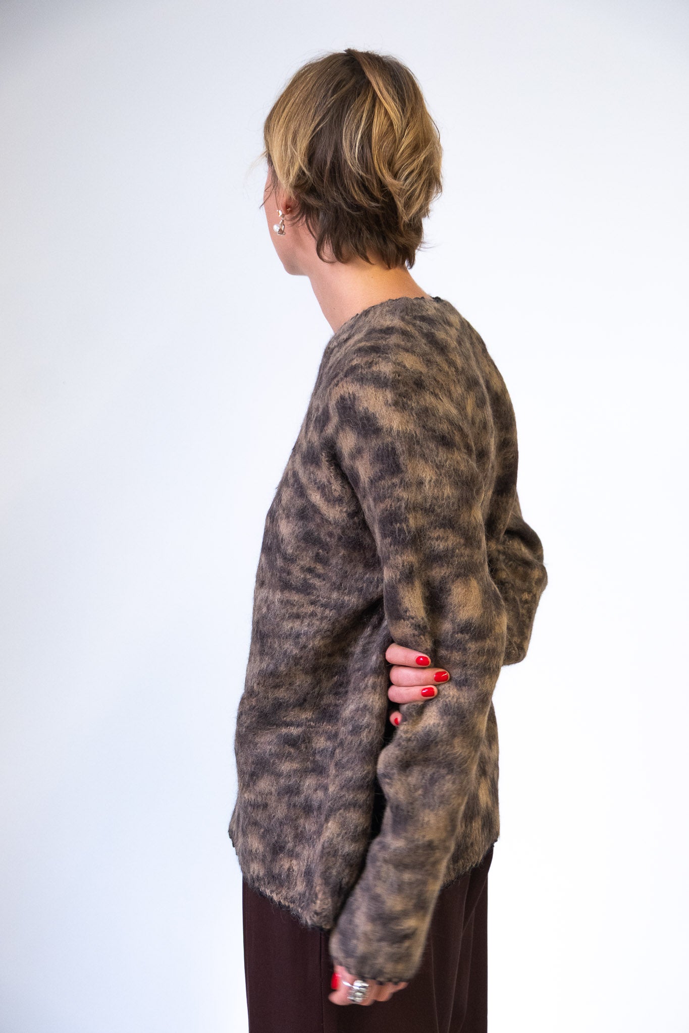 Durden Sweater in Chocolate Space Dye