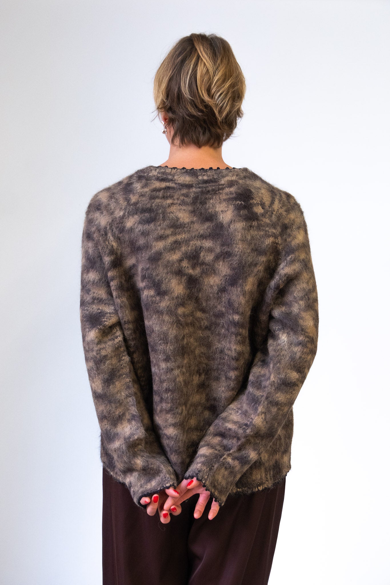 Durden Sweater in Chocolate Space Dye