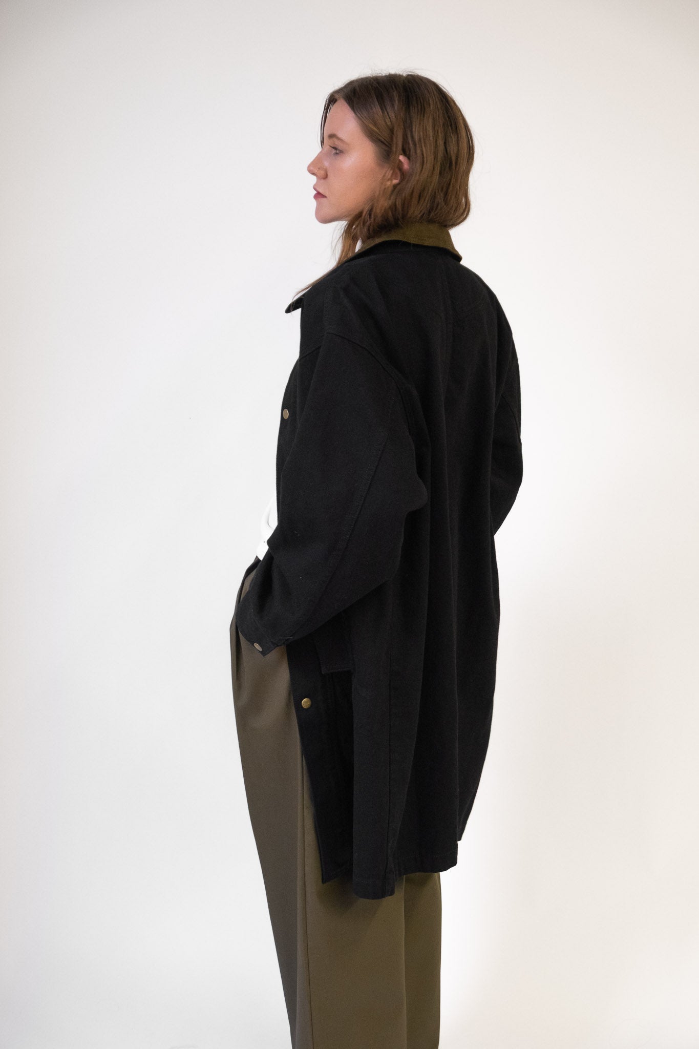 Town & Country Coat in Washed Black