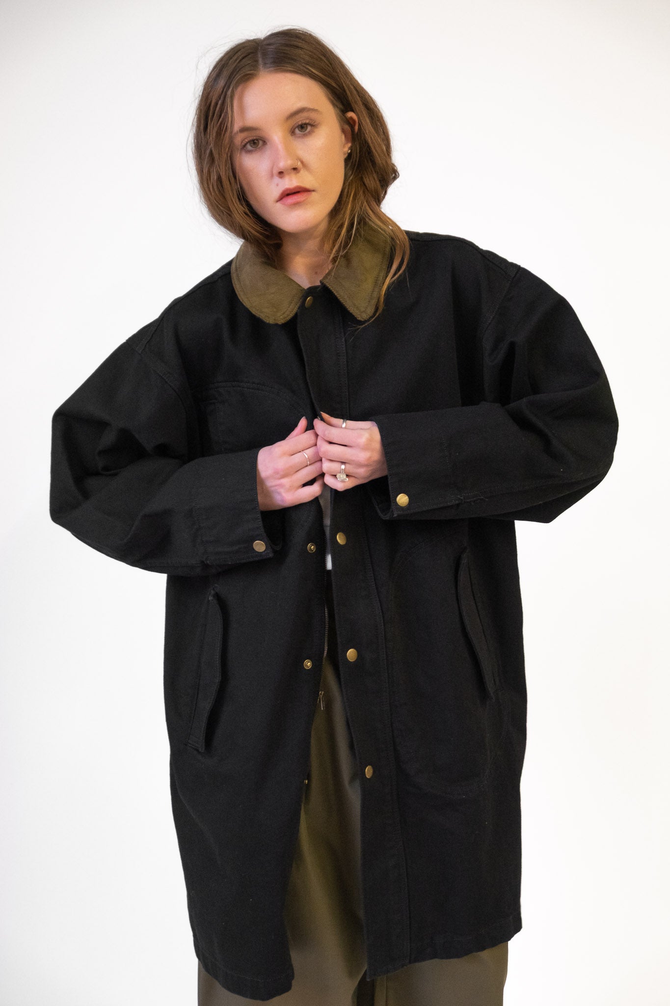 Town & Country Coat in Washed Black