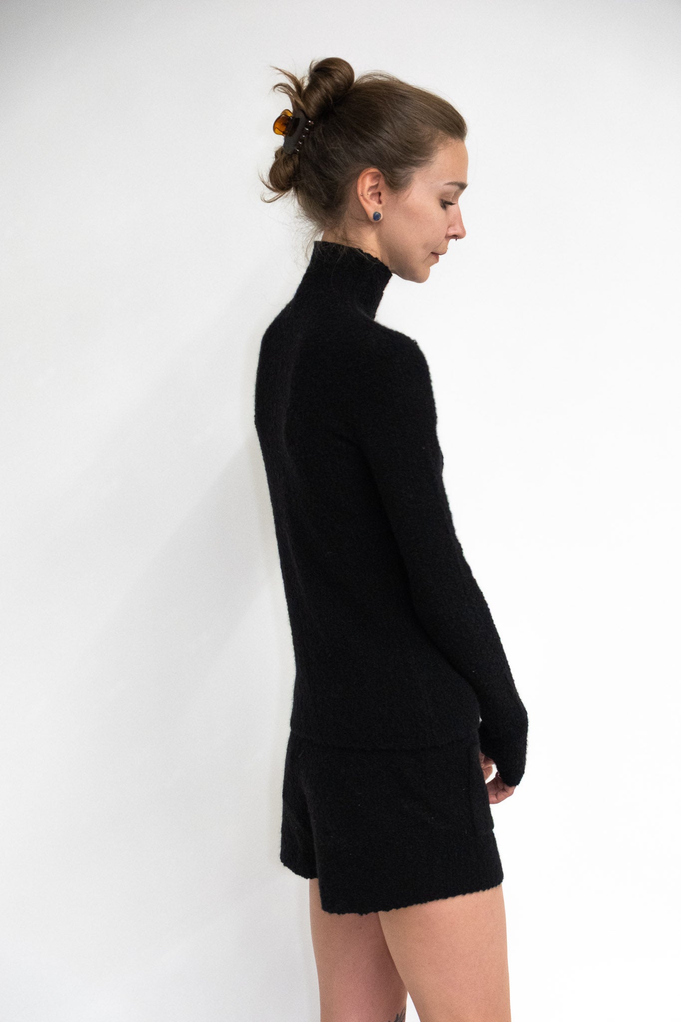 Breccia Turtleneck in Black
