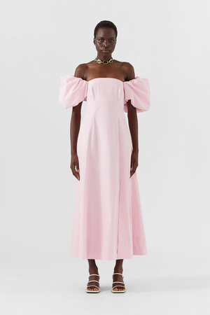 Oksana Dress in Rose Organic Cotton by Rejina Pyo