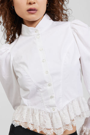 Grace Blouse in White Lace