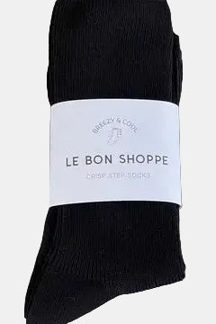 Crisp Step Socks in Black
