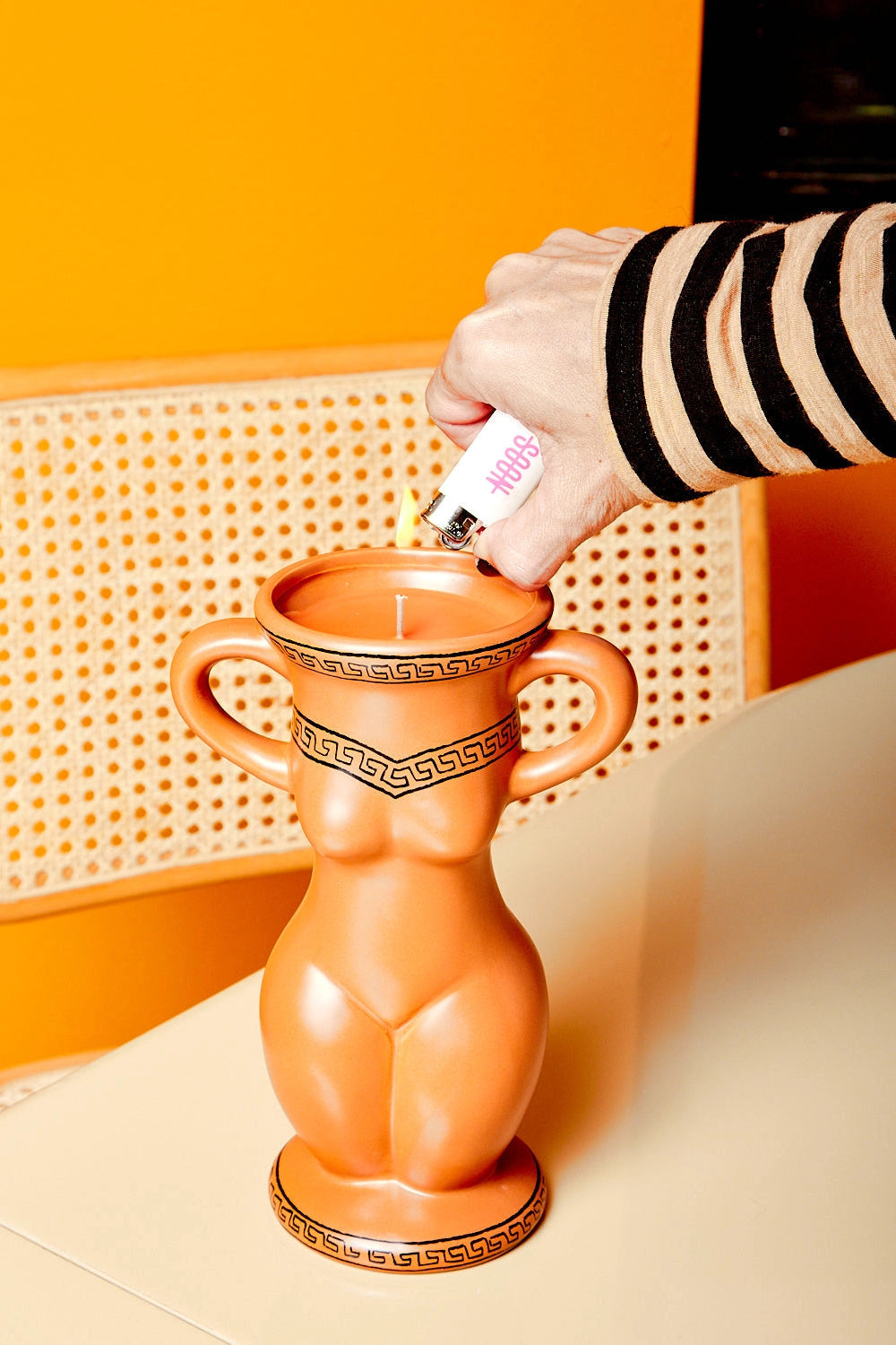 "Baby Won't You Light My Body?" Ceramic Candle