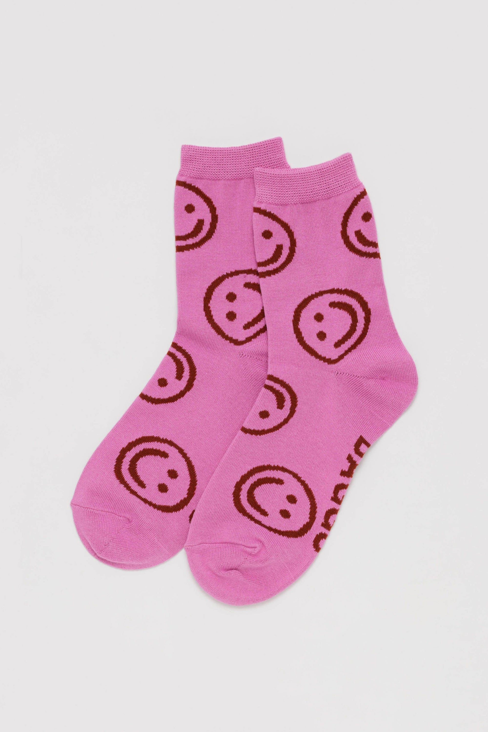 Crew Socks in Extra Pink Happy