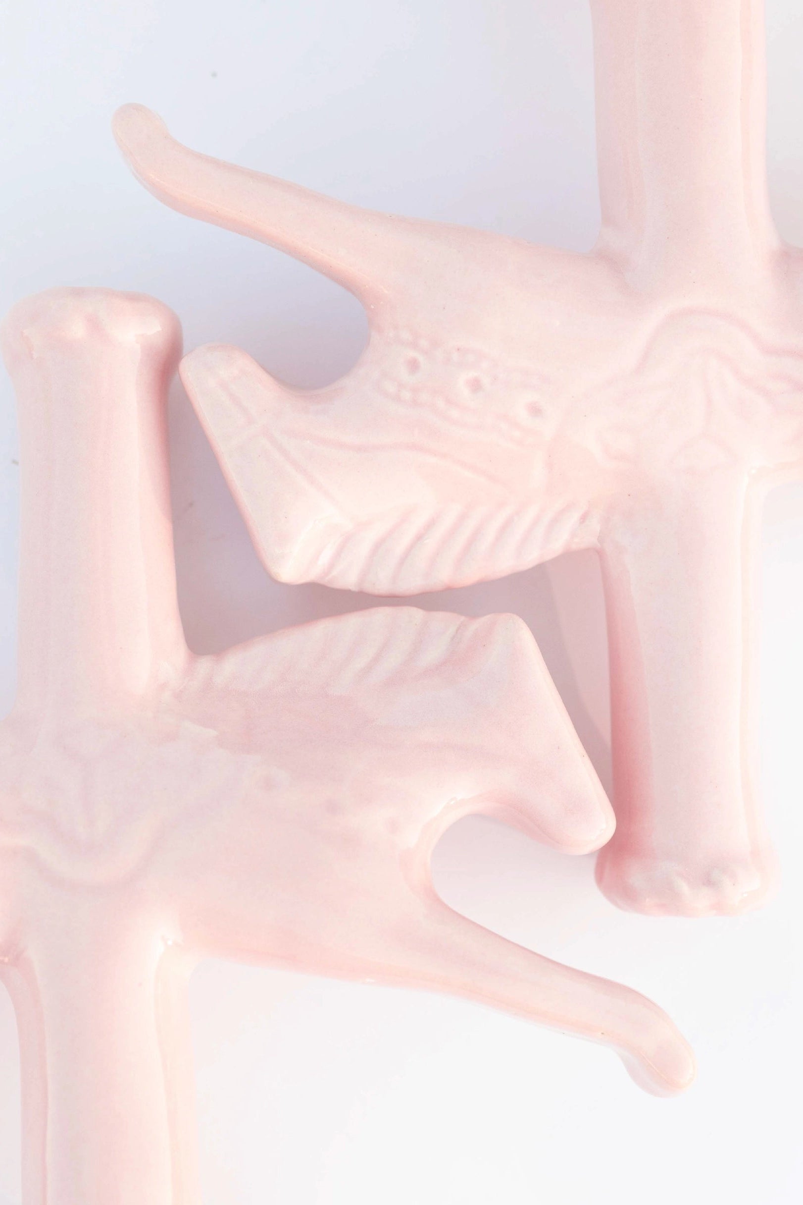 Dala Horse Candlestick Holder in Light Pink