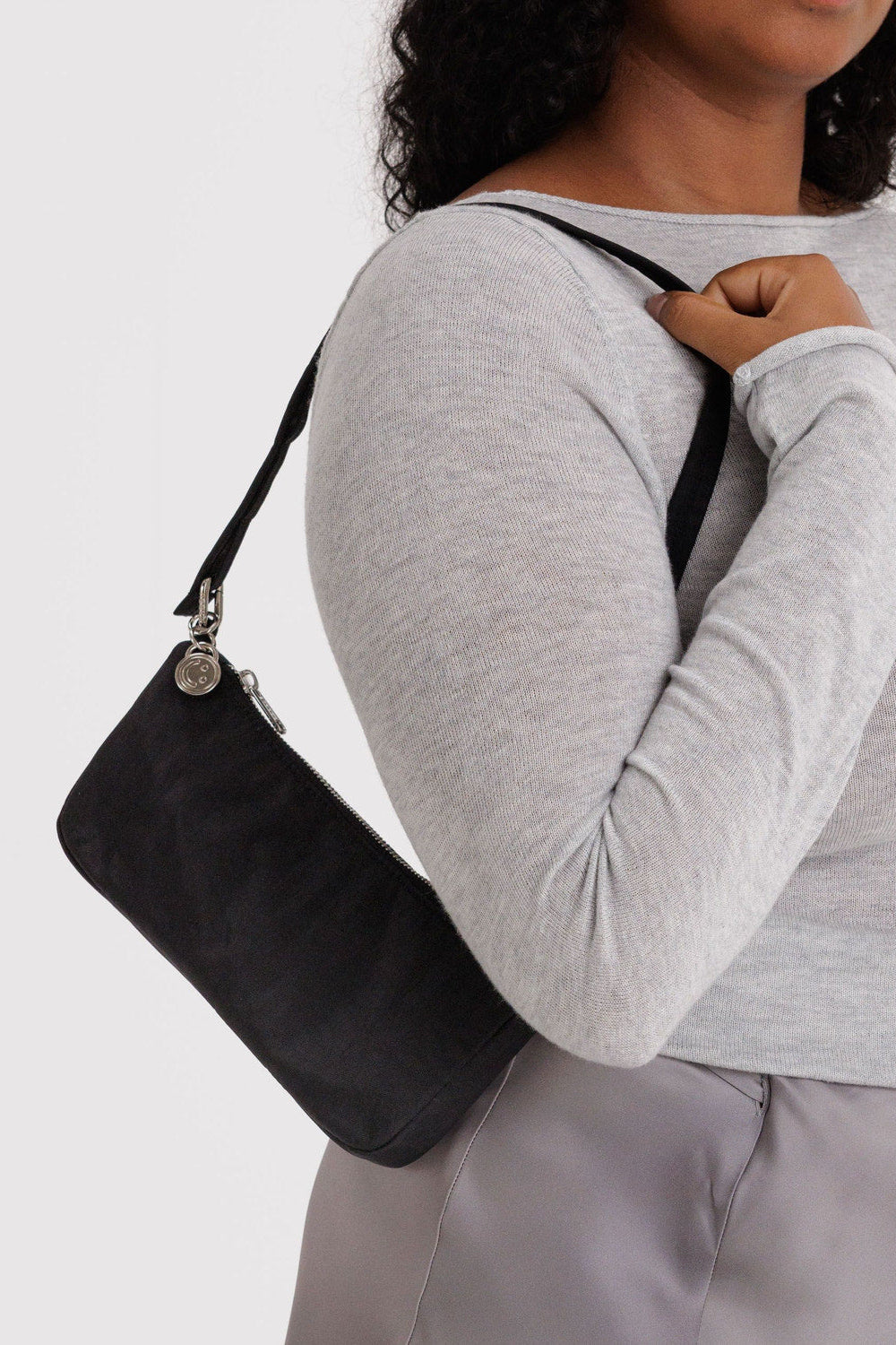 Nylon Pochette in Black