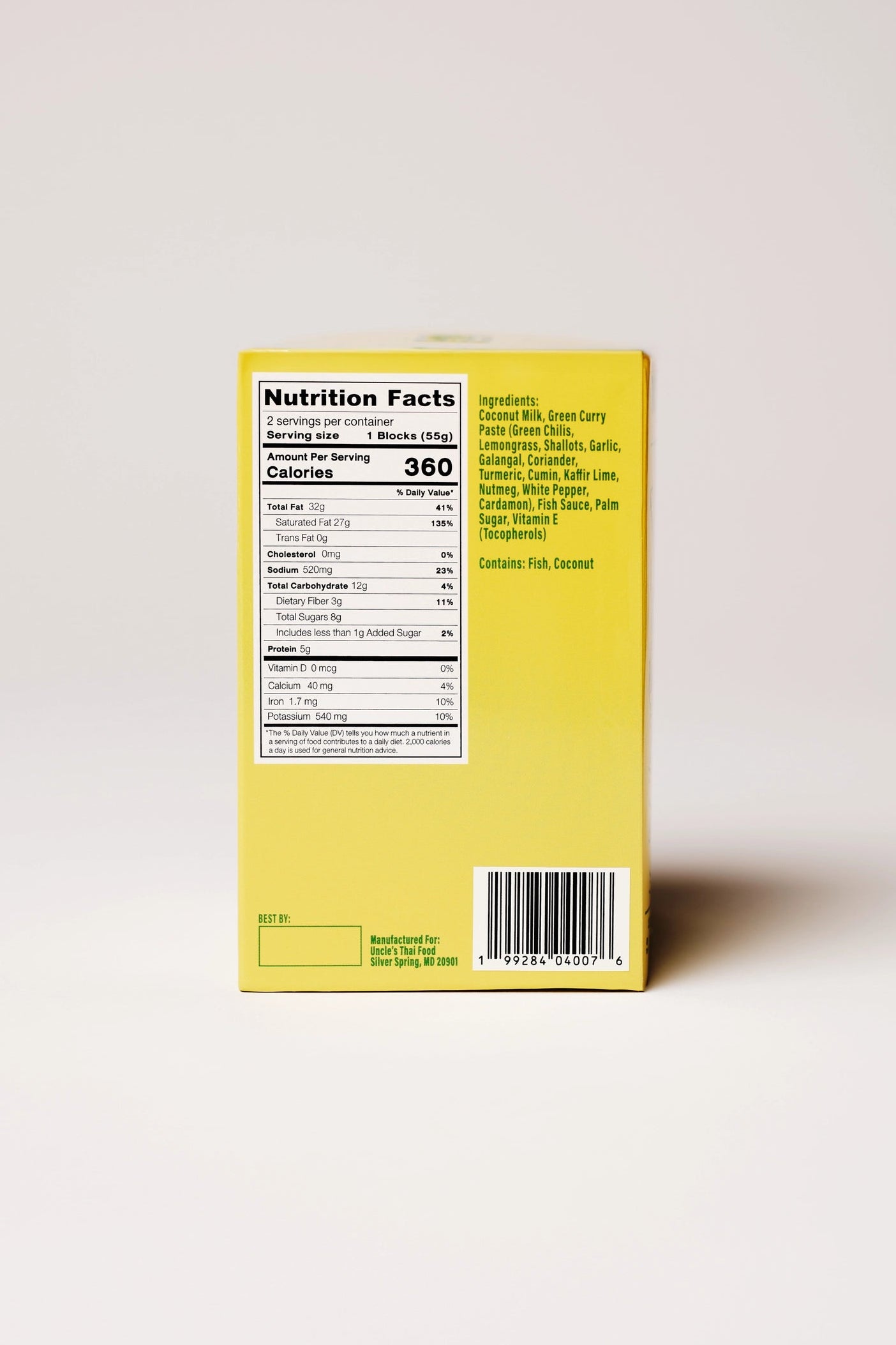 Big Green Curry Block