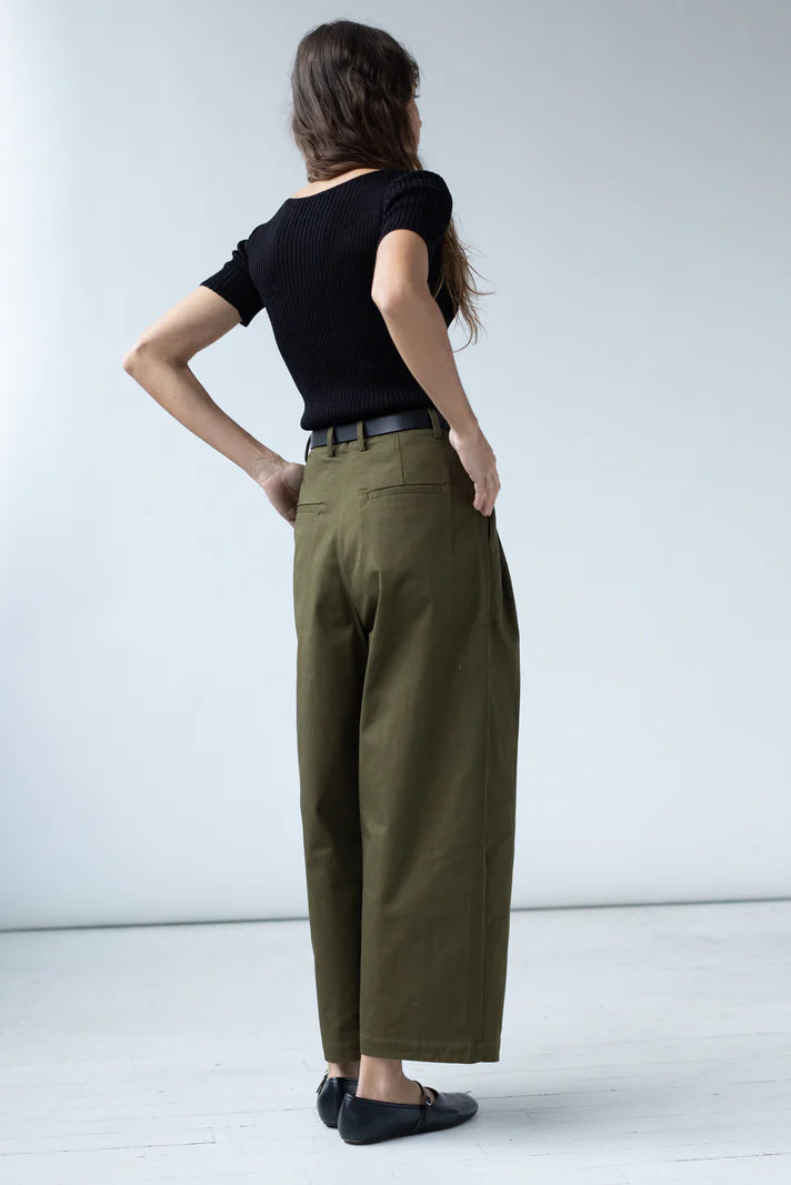 Boy Trouser in Dark Olive