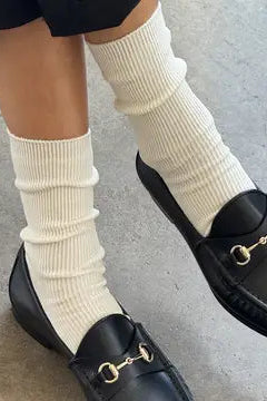 Crisp Step Socks in White