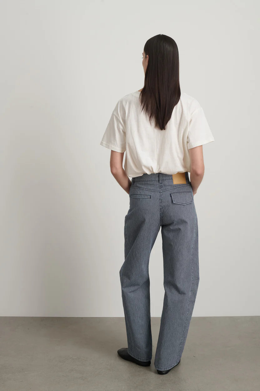 Lange Lasso Jean in Indigo White Stripe