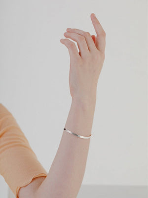Herringbone Bracelet in Sterling Silver by Loren Stewart http://www.shoprecital.com
