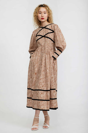 Clemmie Dress in Woodgrain Fantasy by Batsheva. http://www.shoprecital.com