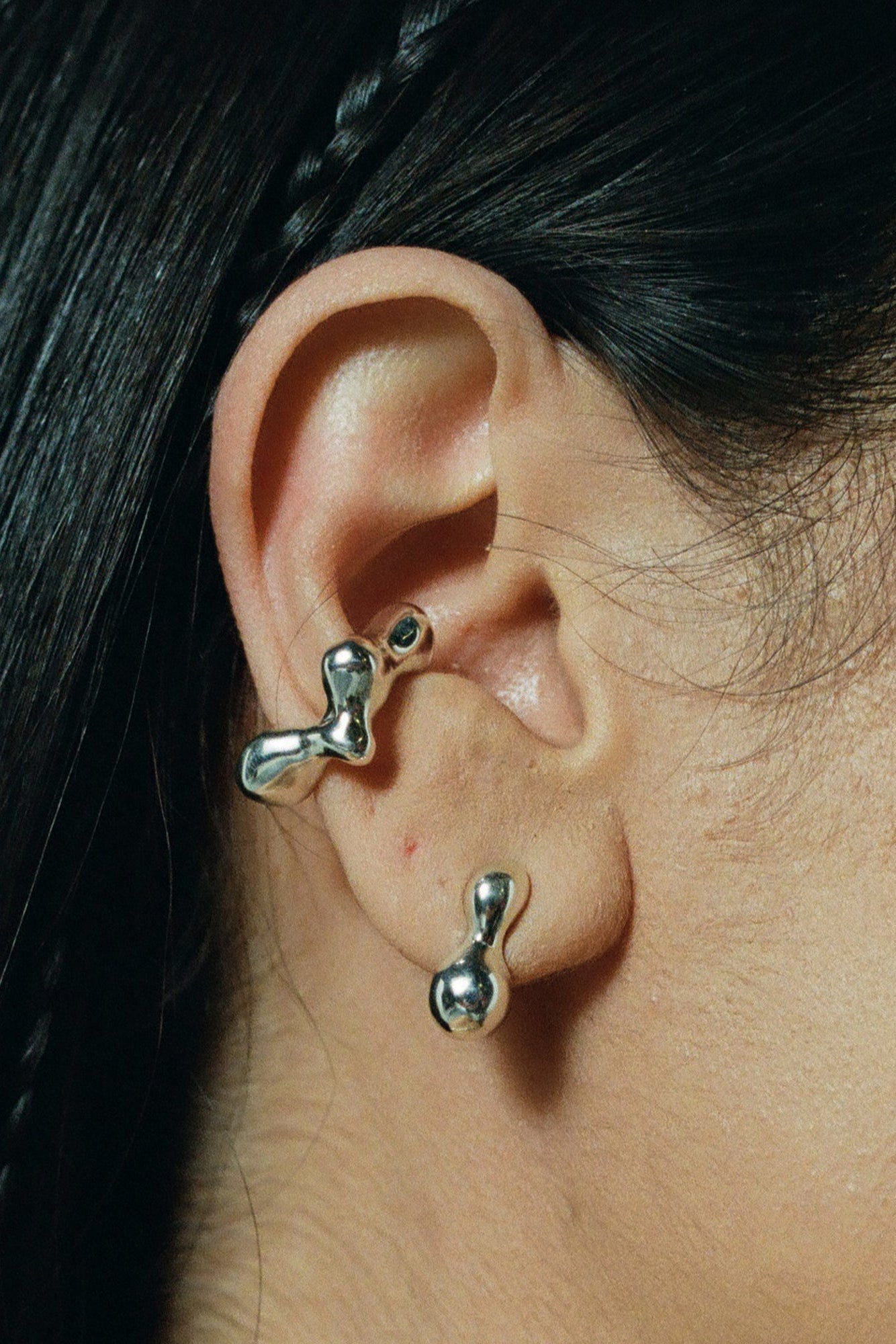 Chamelle Stud in Sterling Silver by Faris