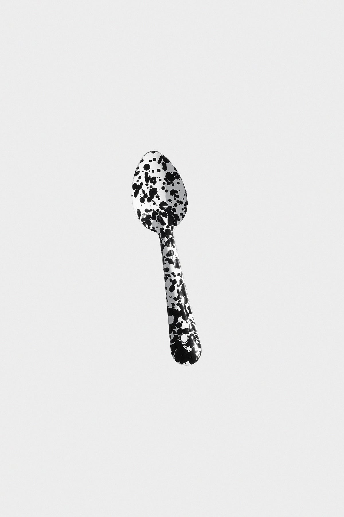 Crow Canyon Home | Small Spoon in Black Splatter Enamelware – Recital