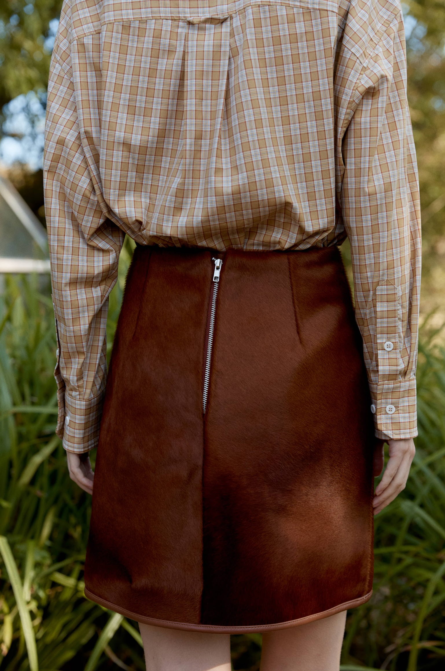 Hair on Hide Leather Mini Sadie Skirt