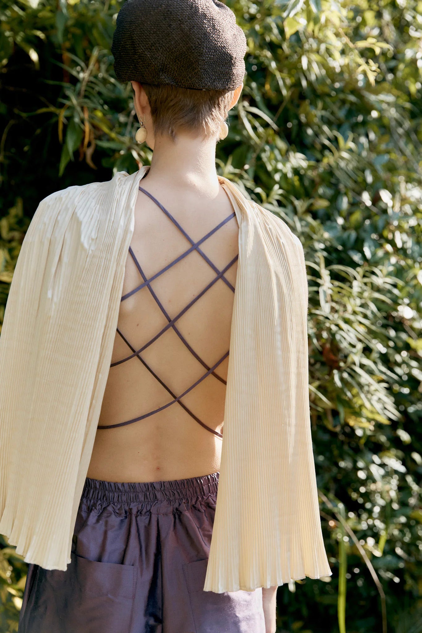 Sofia Top in Prune Silk Dupion