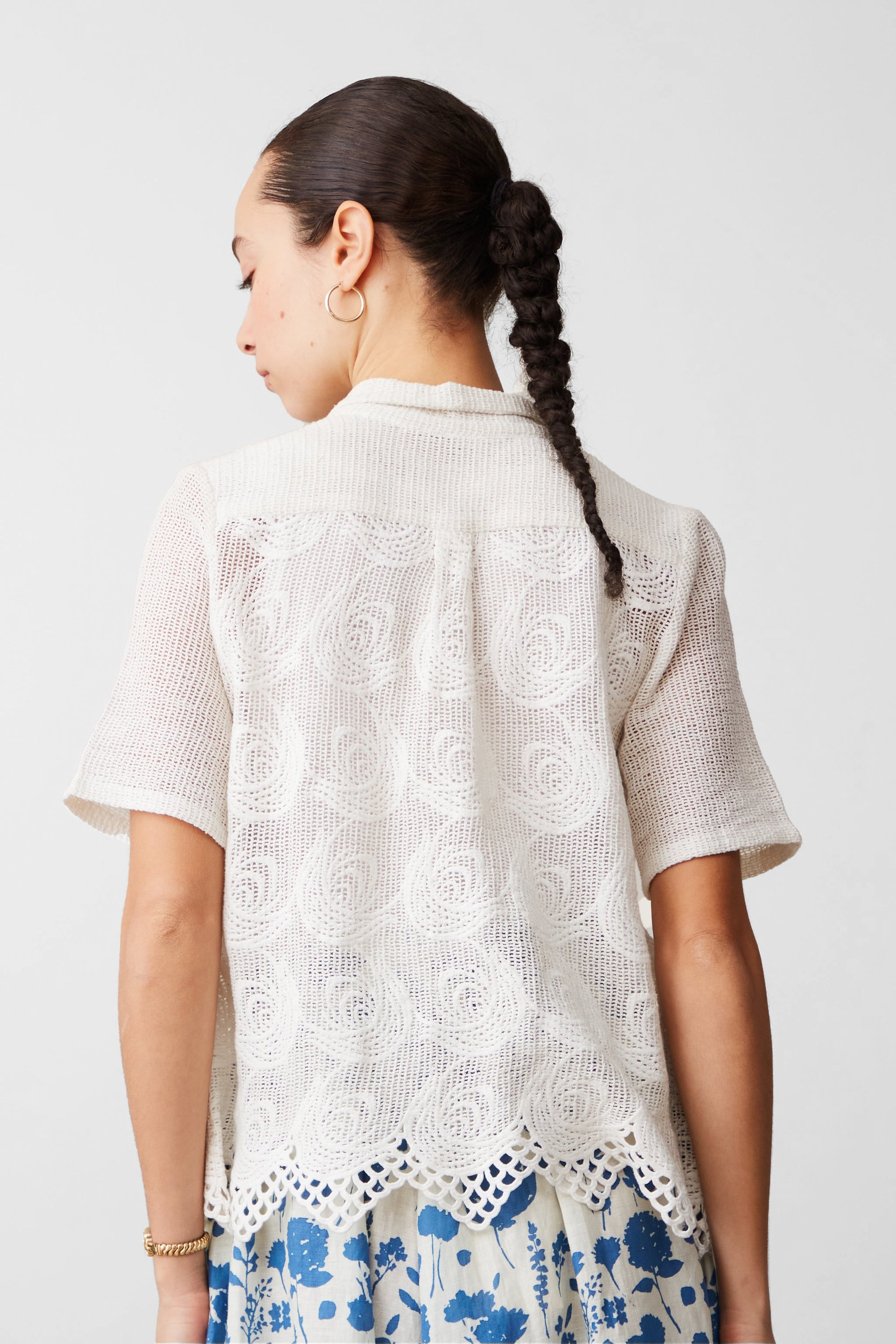 Jojo Shirt in Swirl Cotton Crochet by Caron Callahan