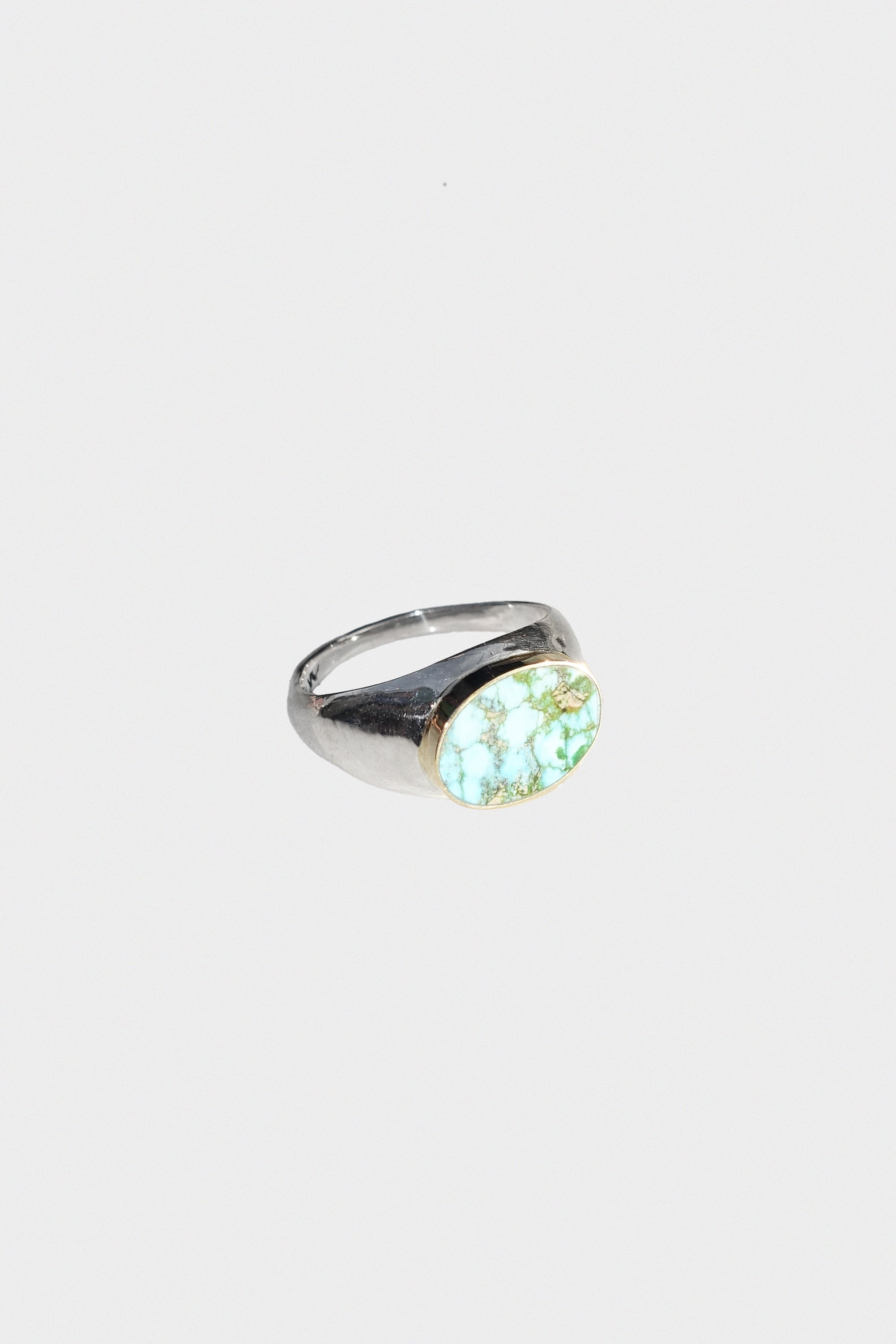 Kingman Turquoise Signet Ring