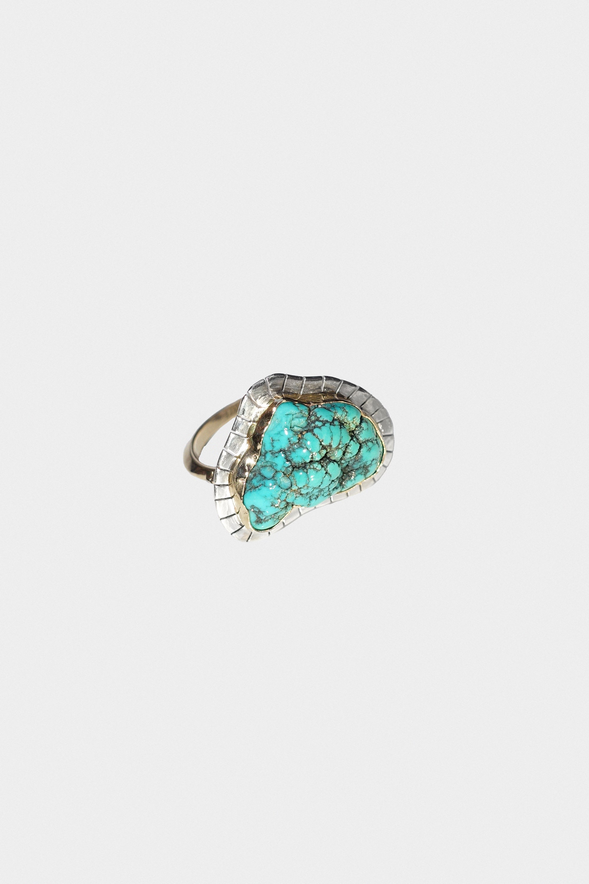 Pepita Nugget Turquoise Ring