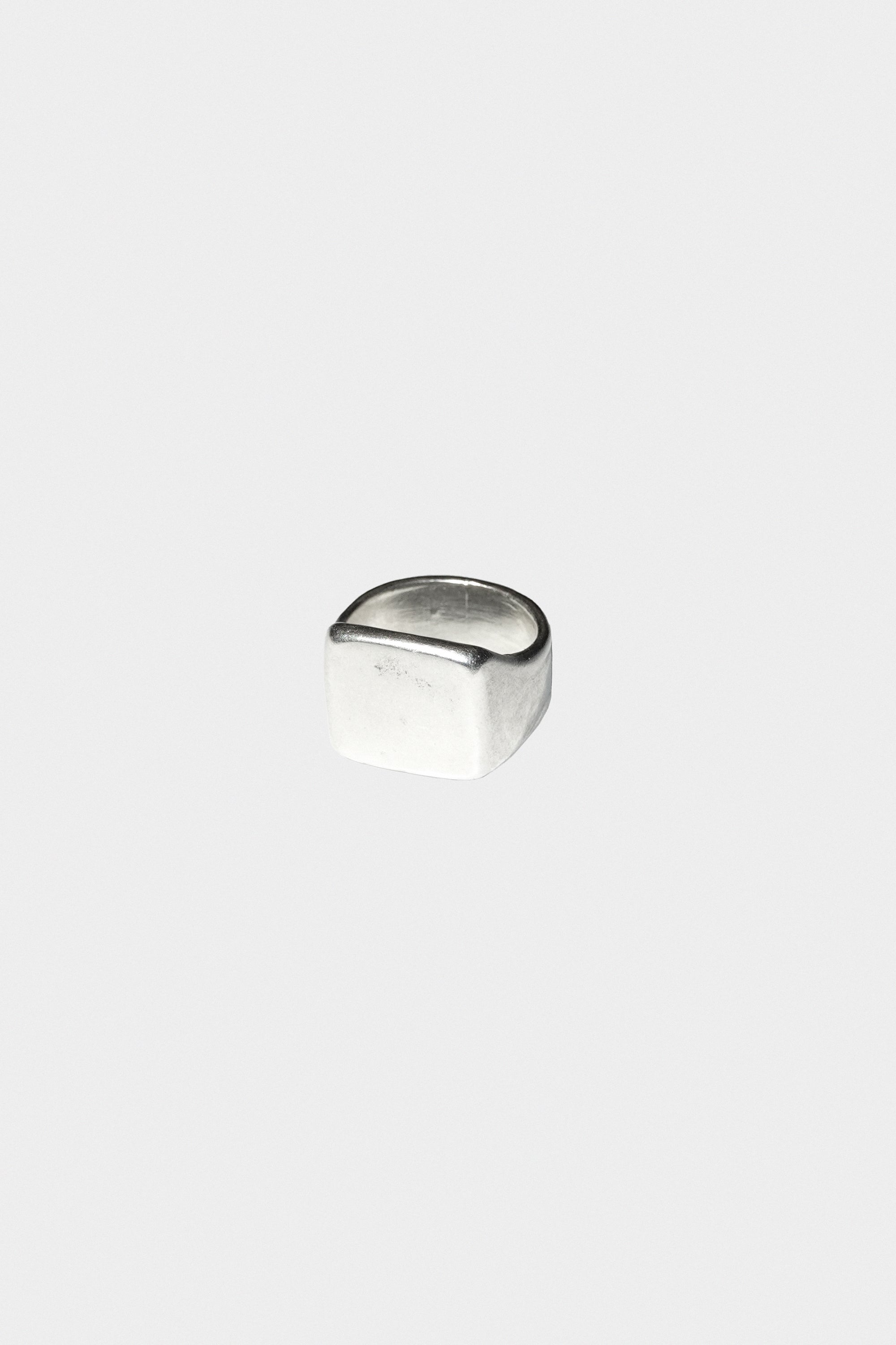 Square Signet Ring in Sterling Silver by Oxbow
