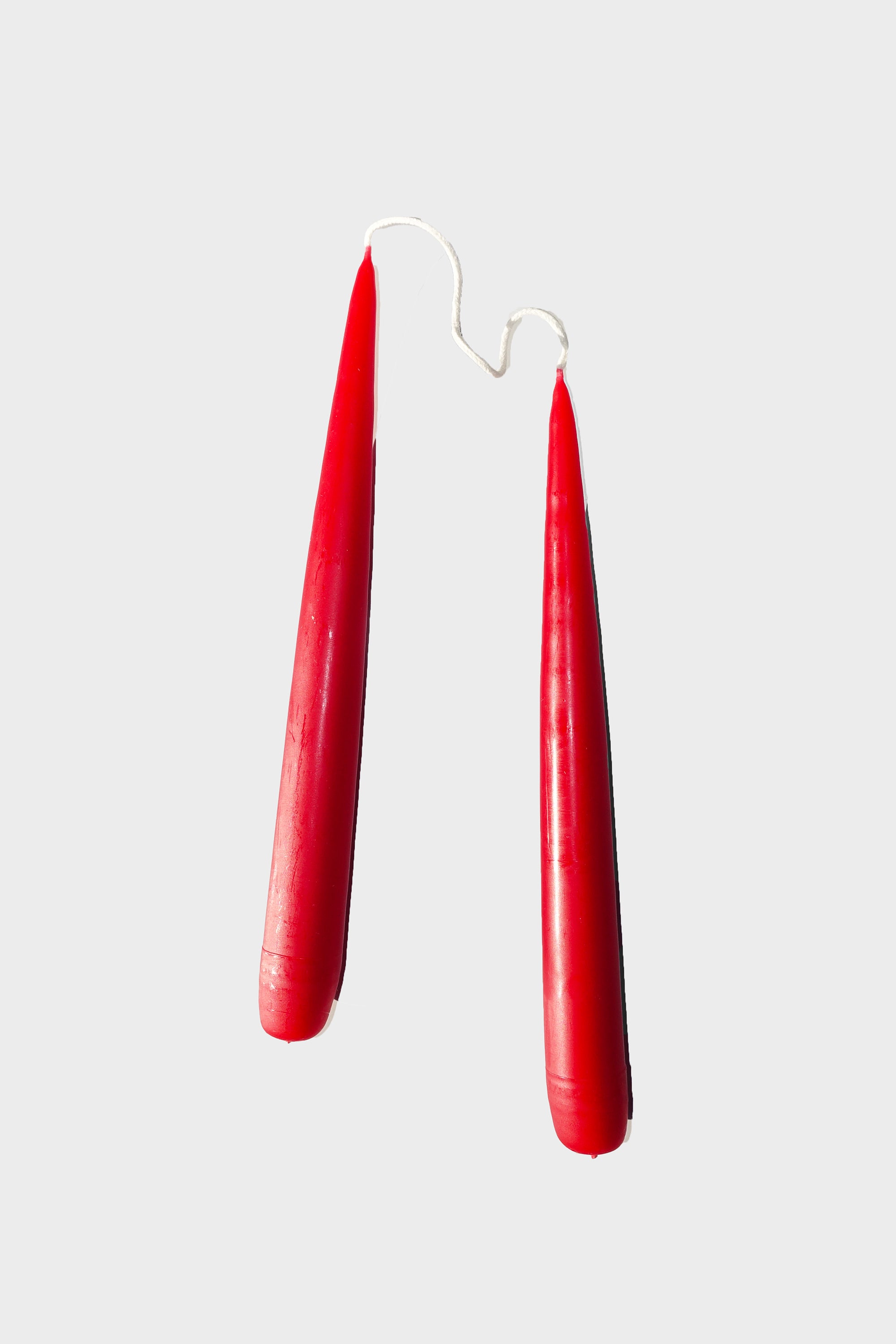 09" Taper Candles in Red Red