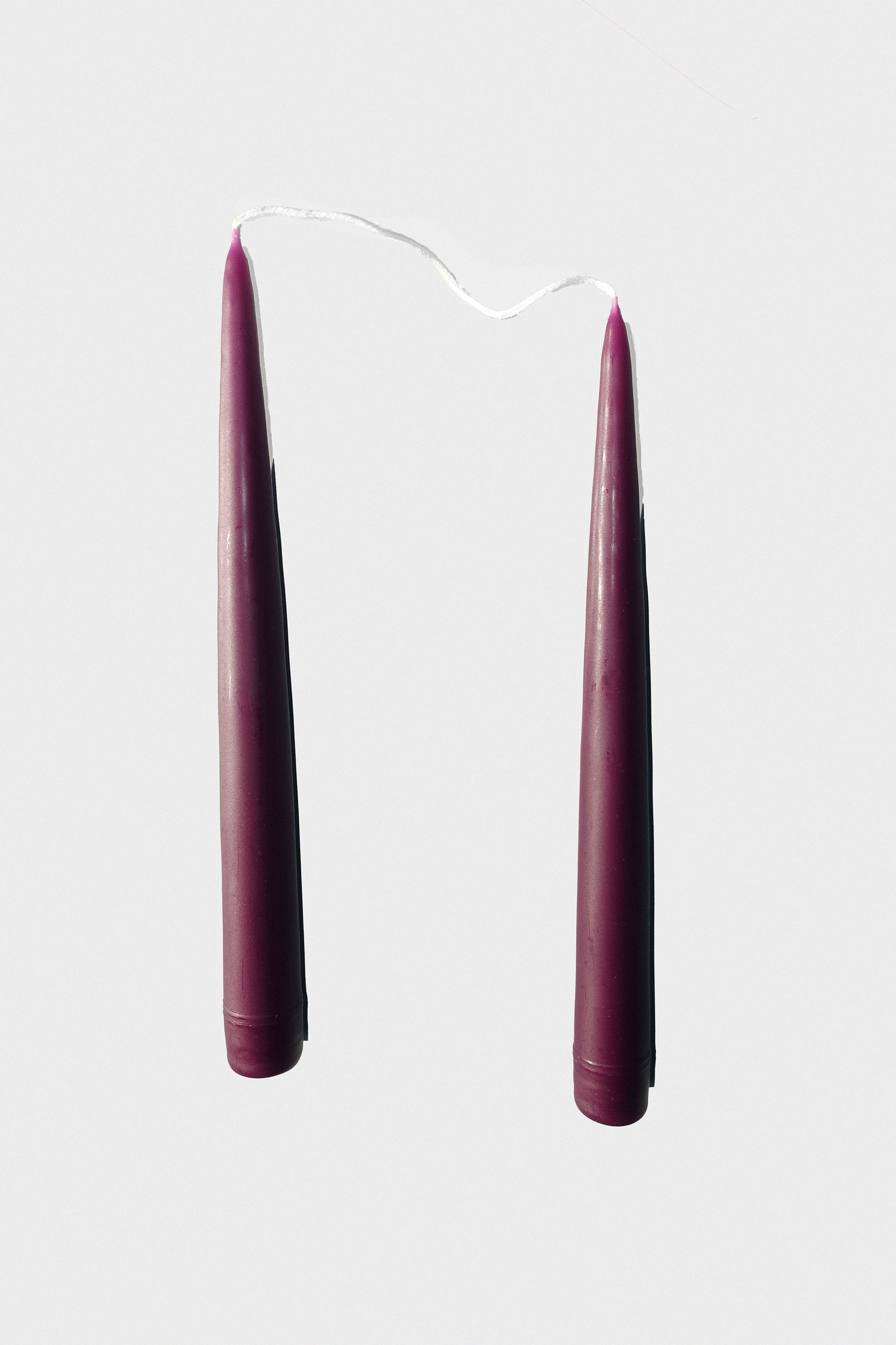 09" Taper Candles in Plum