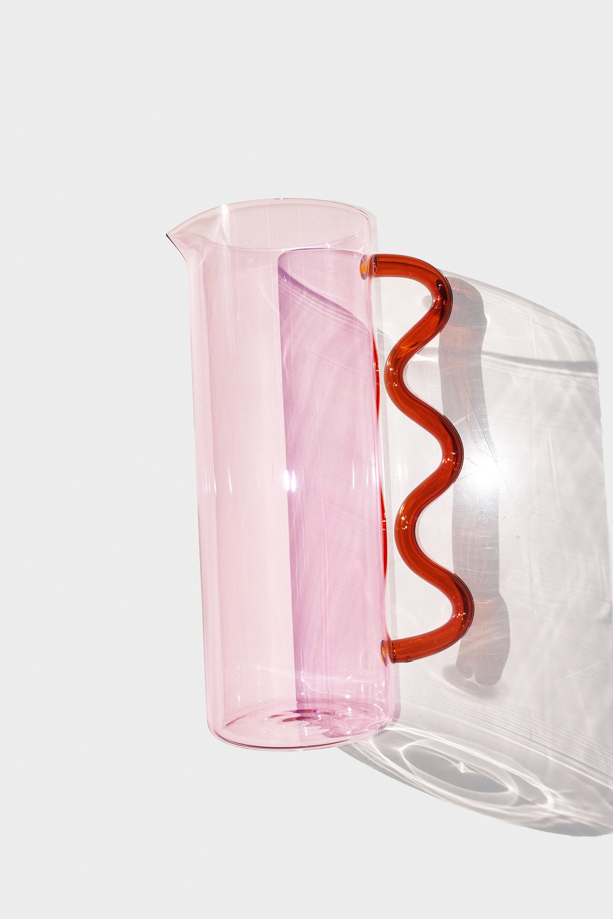 Wave Pitcher in Pink & Amber by Sophie Lou Jacobsen