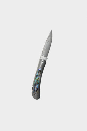3" Pocket Knife in Damascus & Abalone