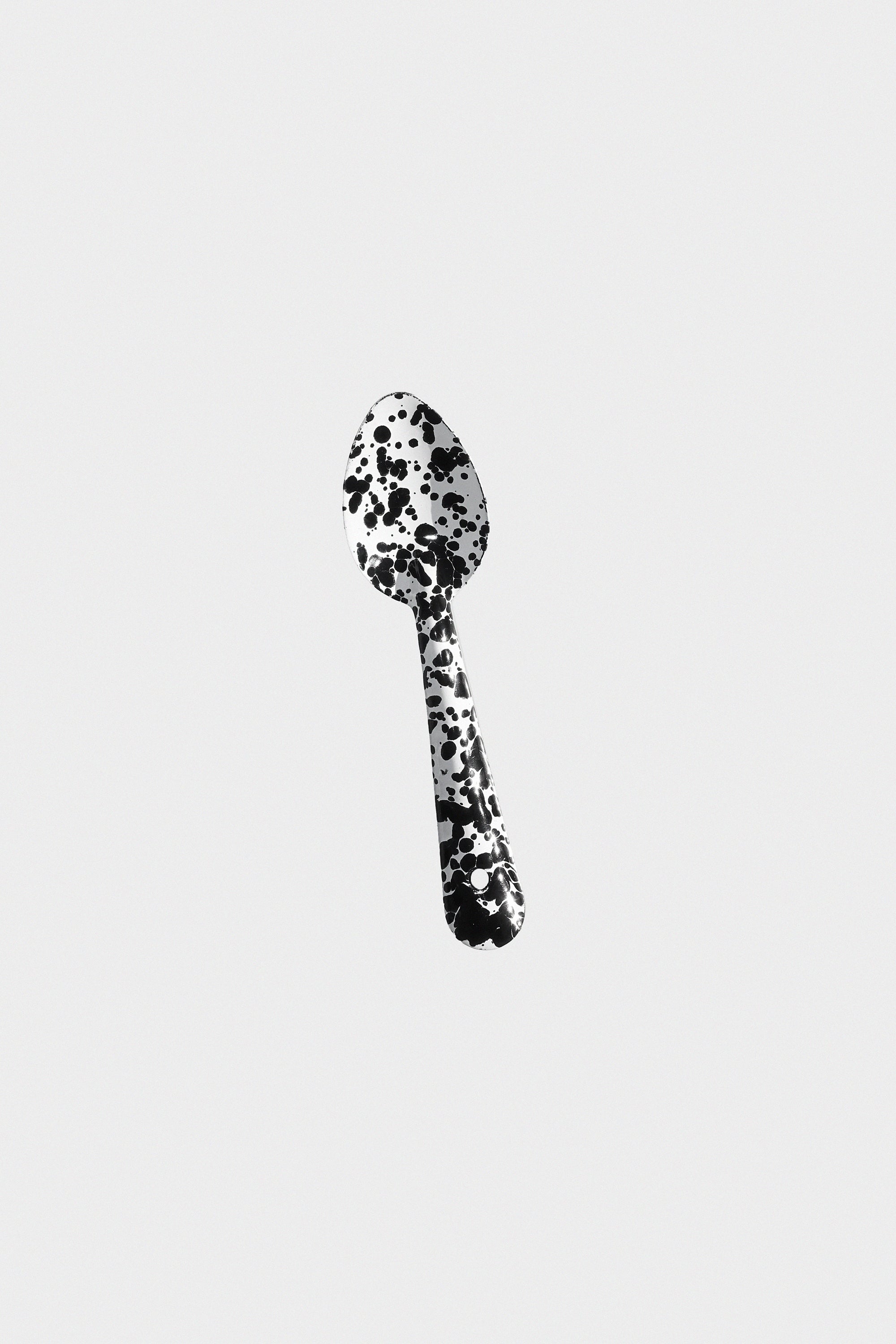 Small Spoon in Black Splatter Enamelware