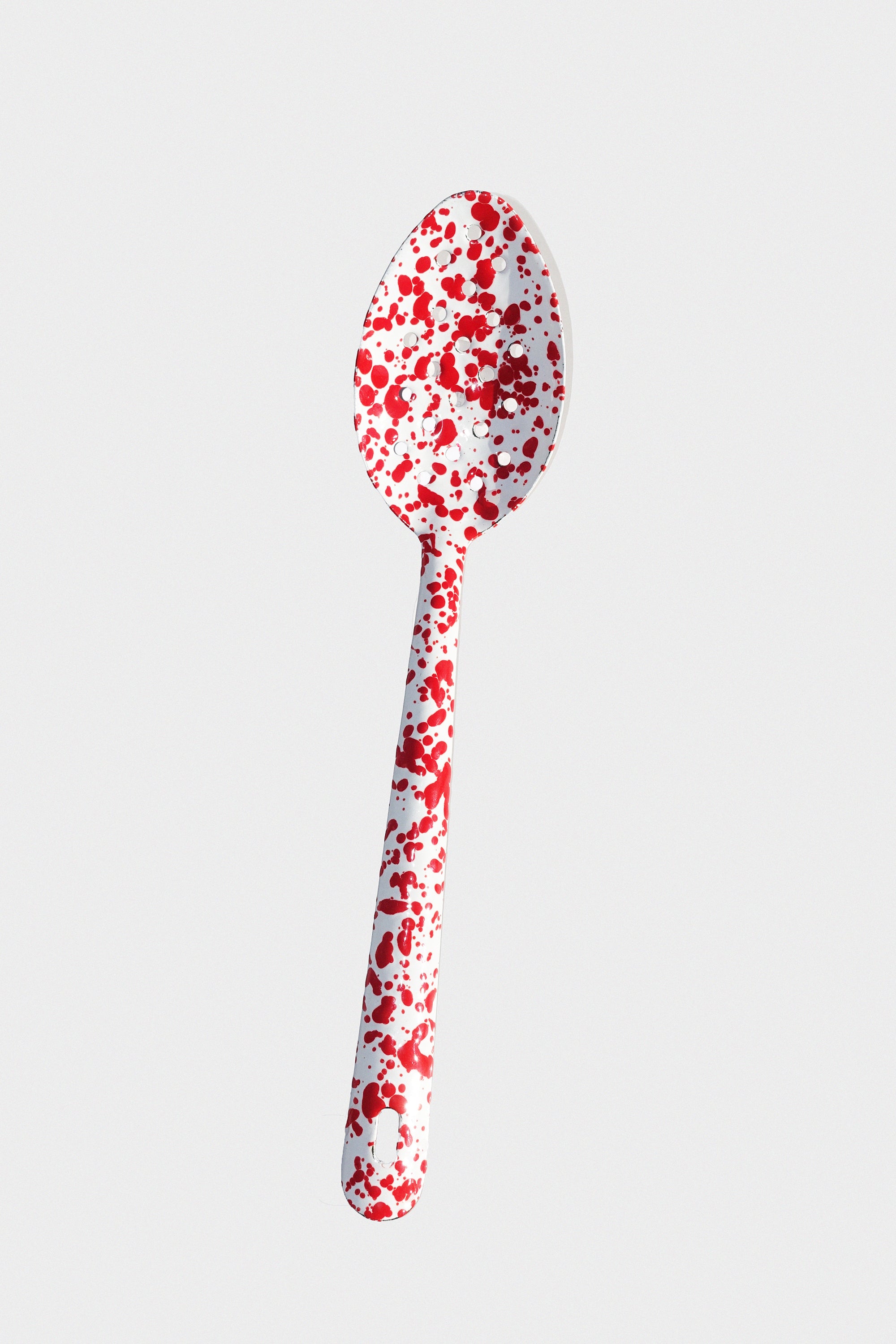 Large Slotted Spoon in Red Splatter
