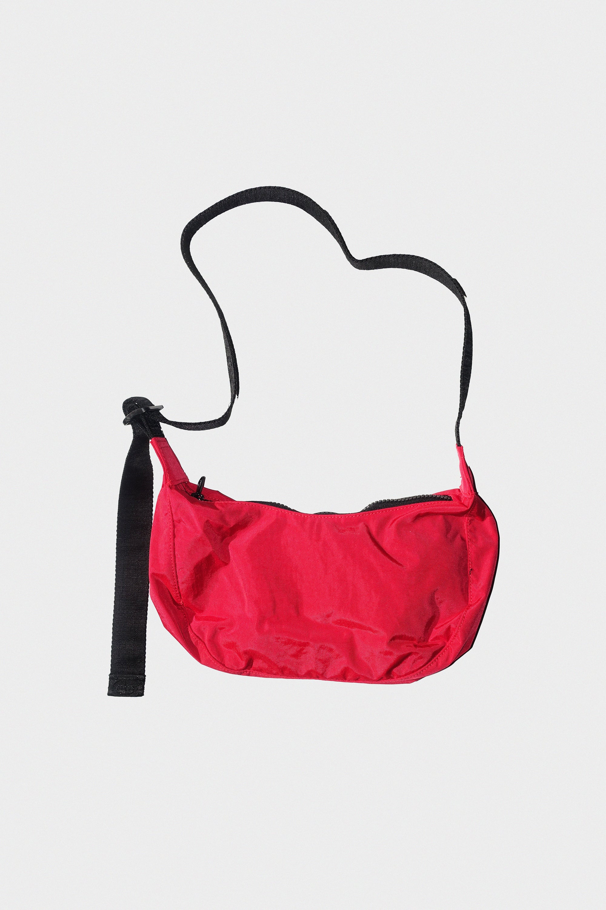 Small Nylon Crescent Bag in Candy Apple