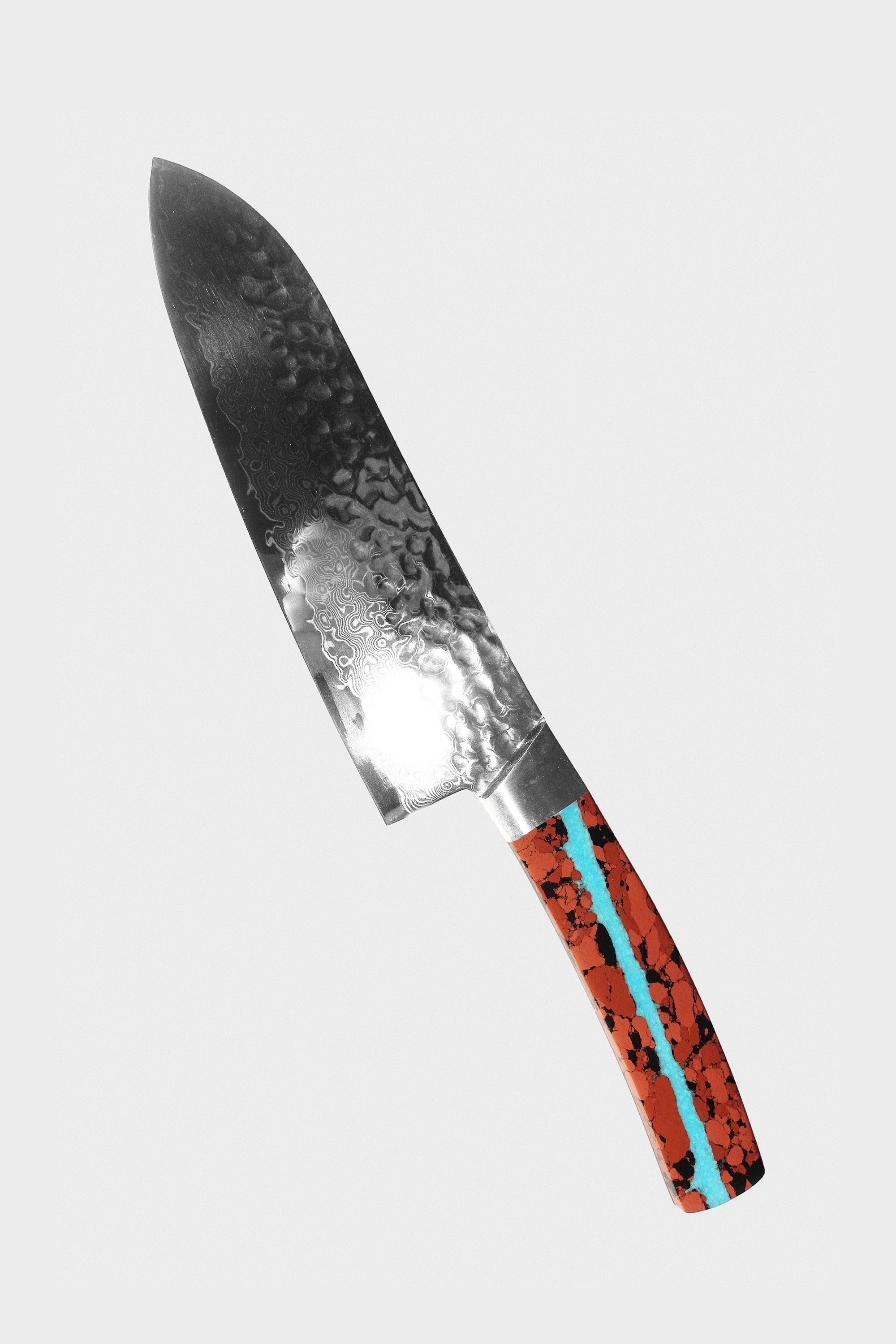 7" Santoku Knife in Vein Turquoise