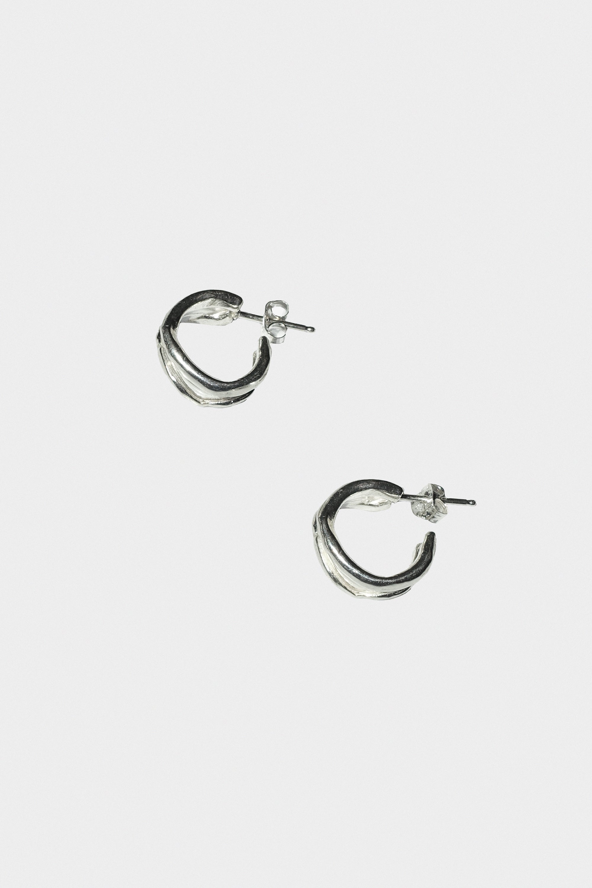 Fluvial Hoops in Sterling Silver by Oxbow