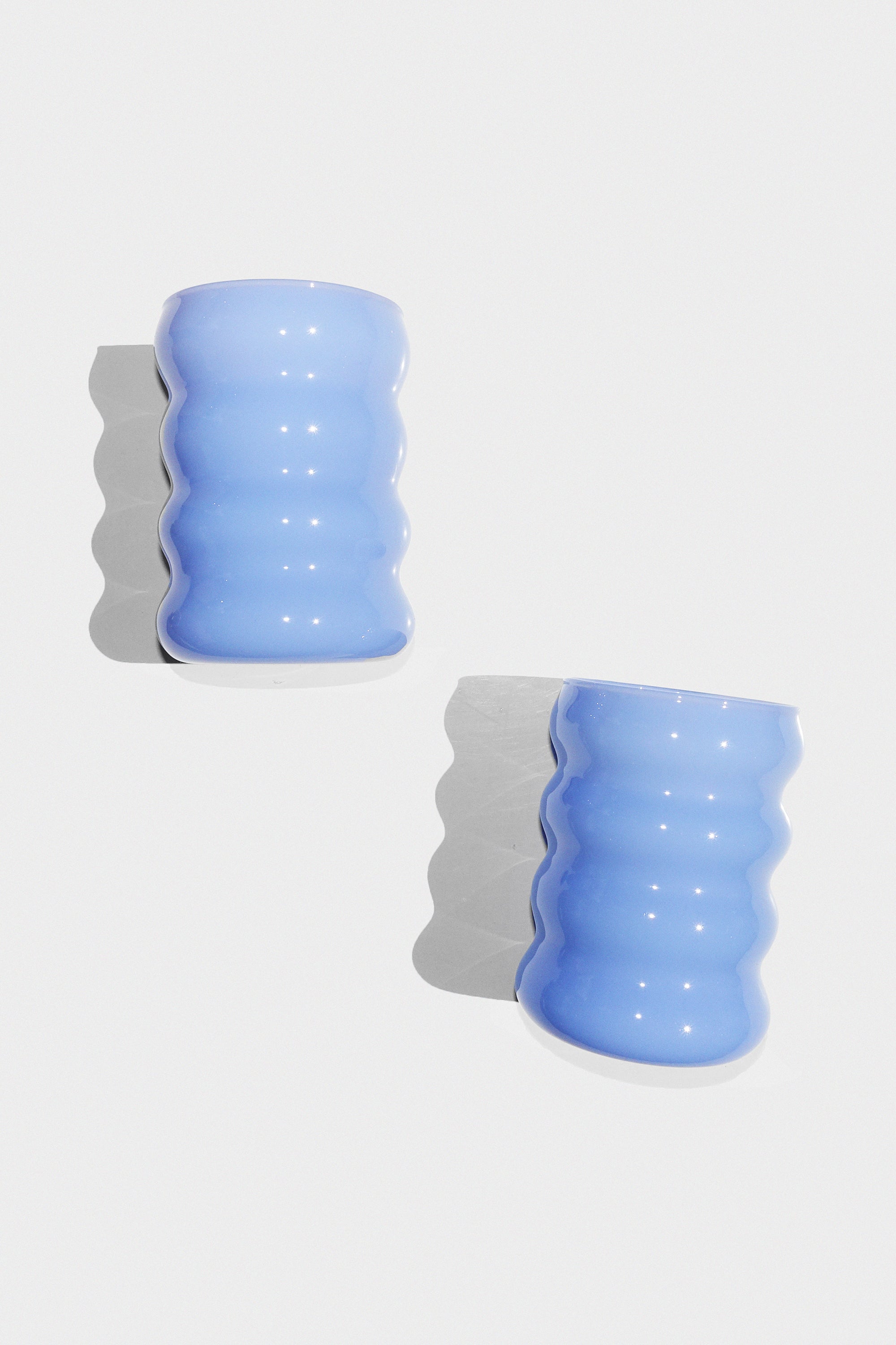 Opaque Ripple Cup in 6oz Cornflower Set of Two