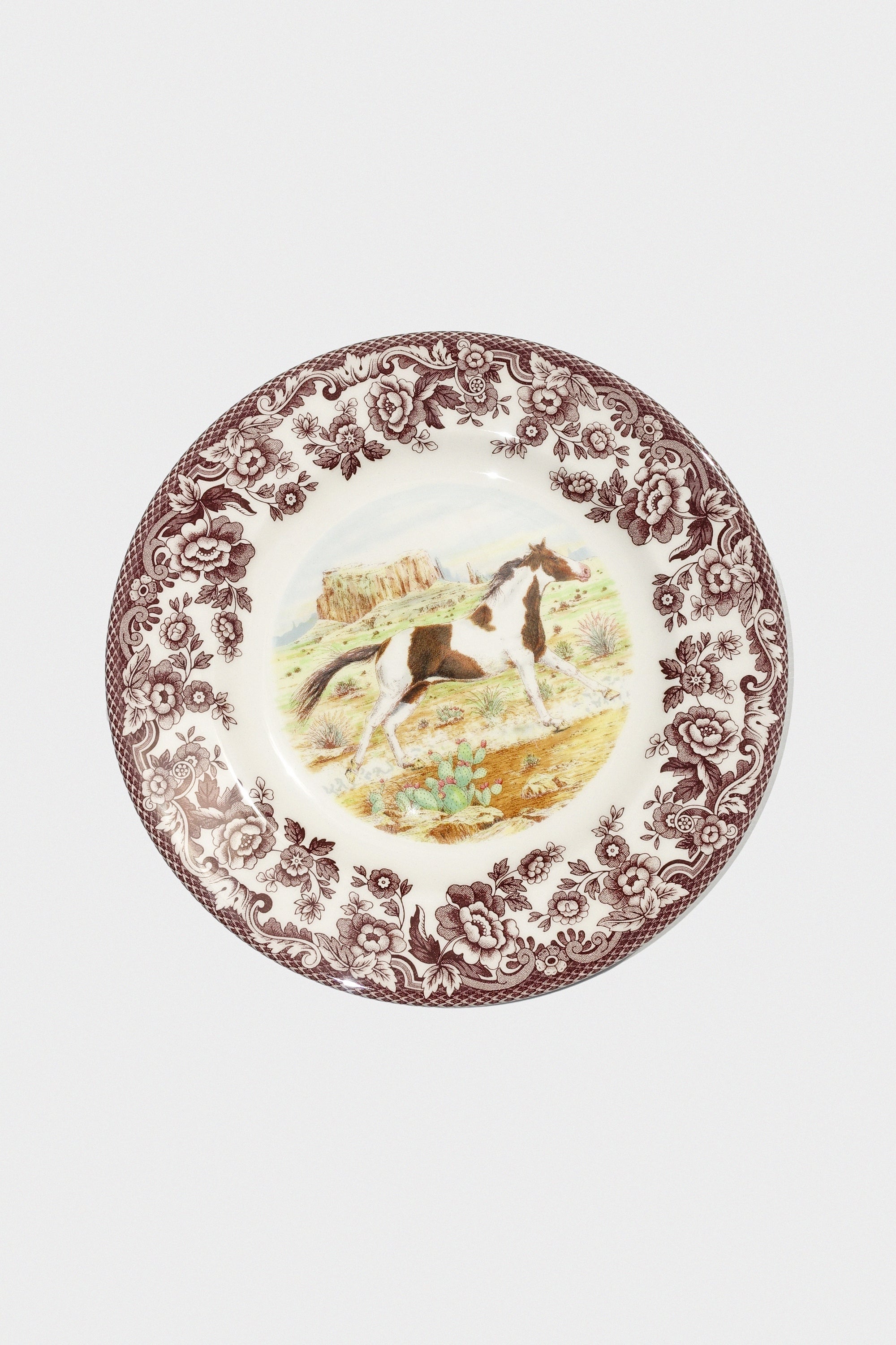 Woodland Horses 8" Salad Plate in Paint Horse