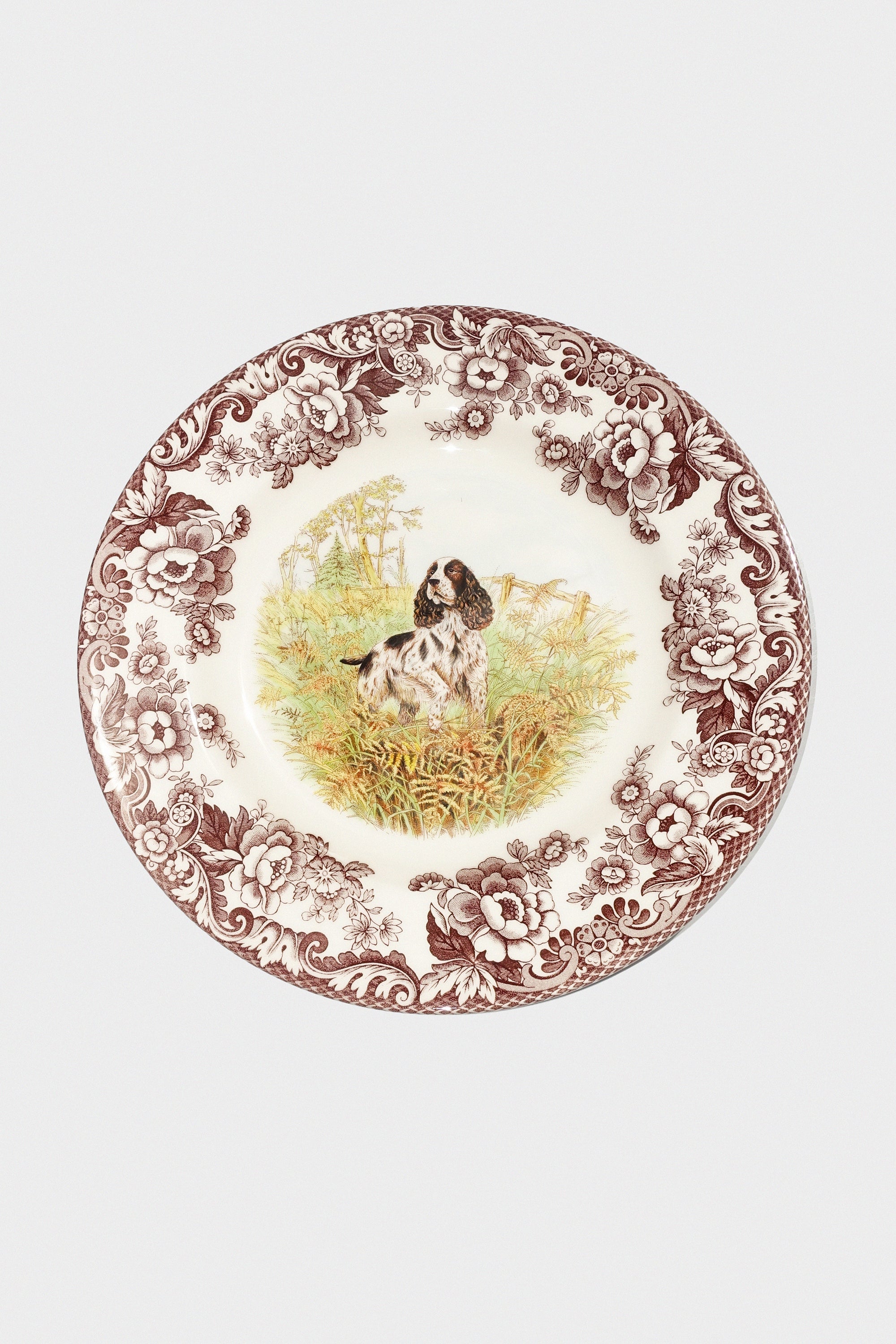 Woodland Hunting Dogs 10.5" Dinner Plate in English Springer Spaniel