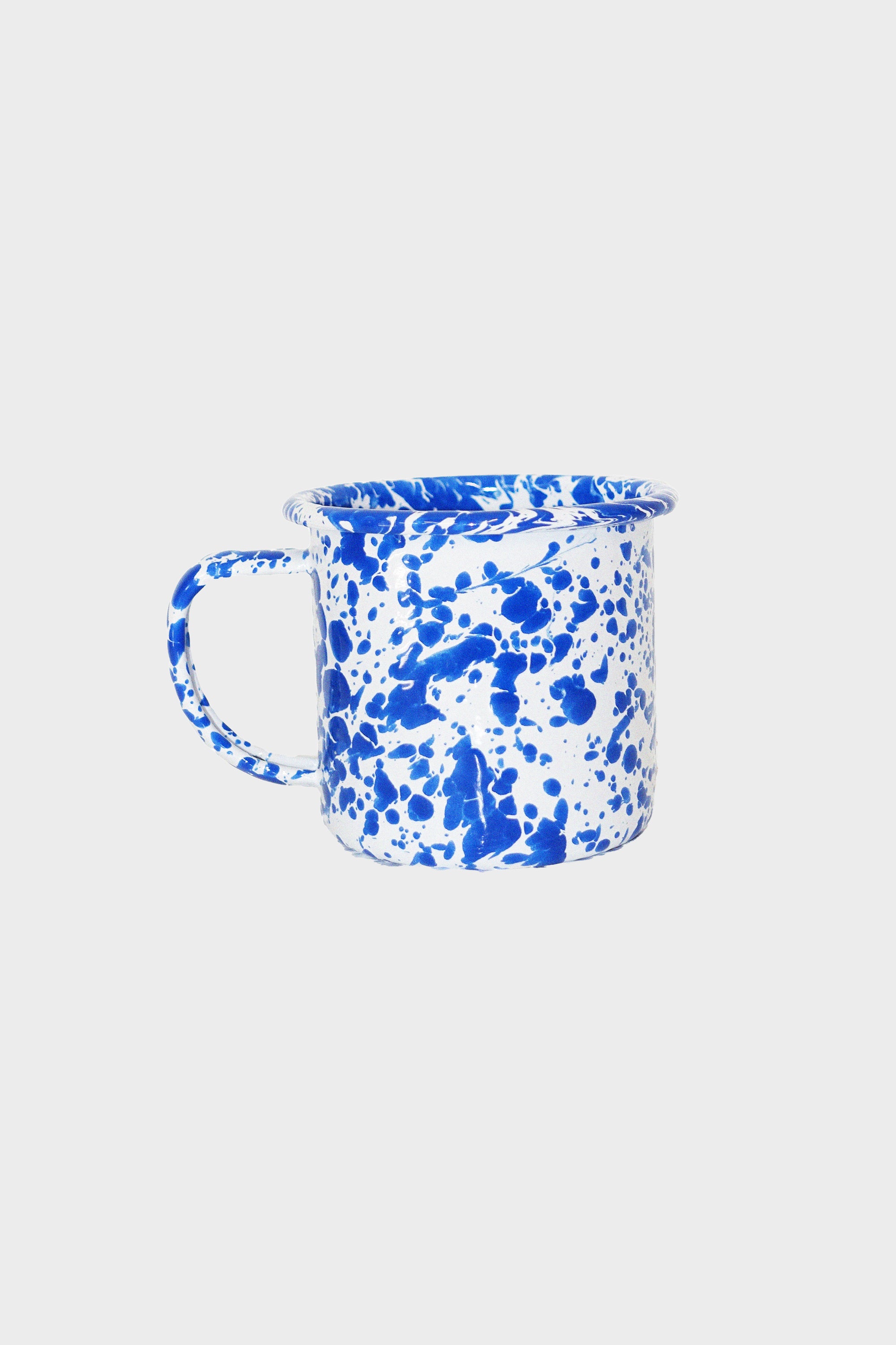 12oz Mug in Blue Splatter Enamelware by Crow Canyon Home