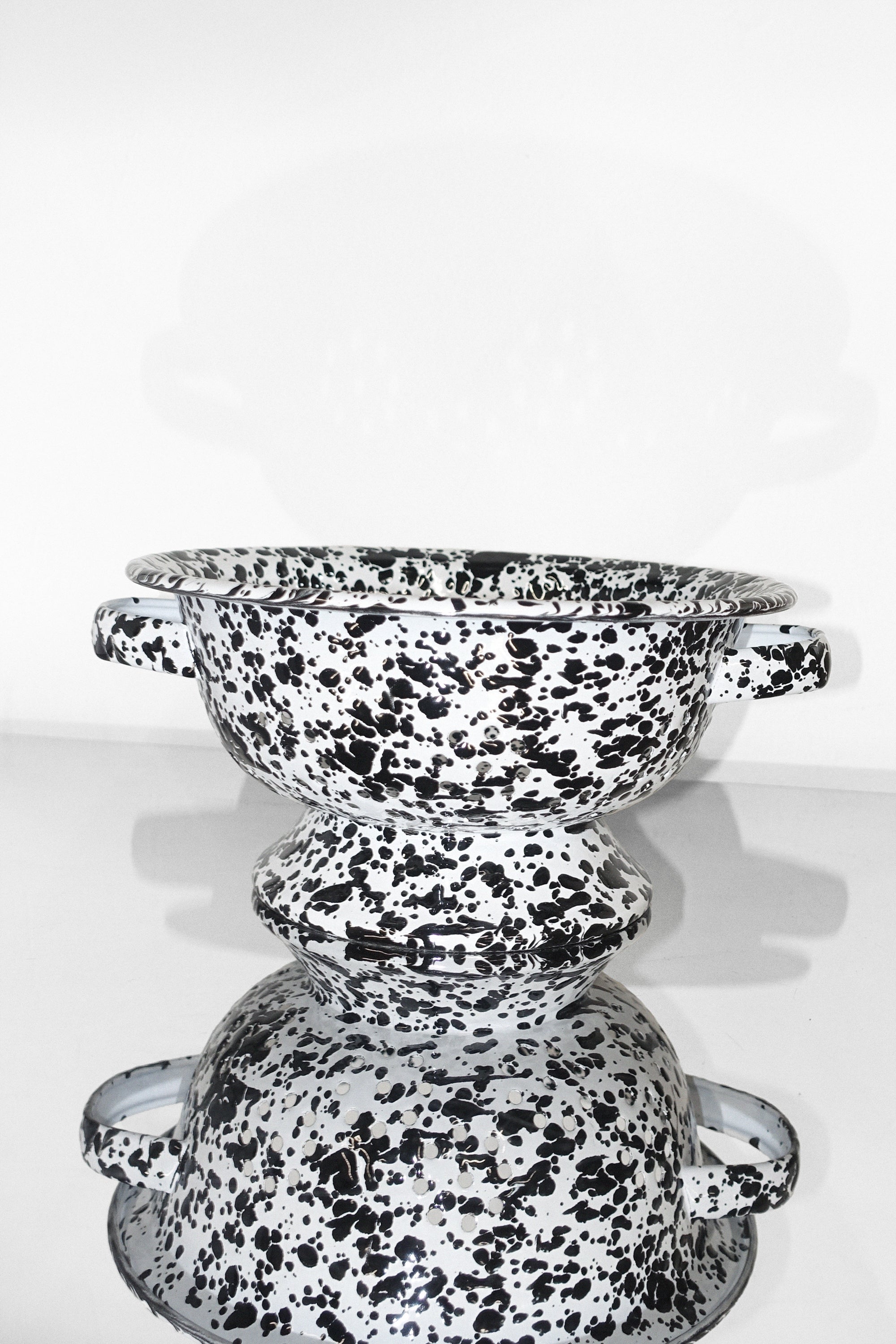 Small Berry Colander in Black Splatter by Crow Canyon Home