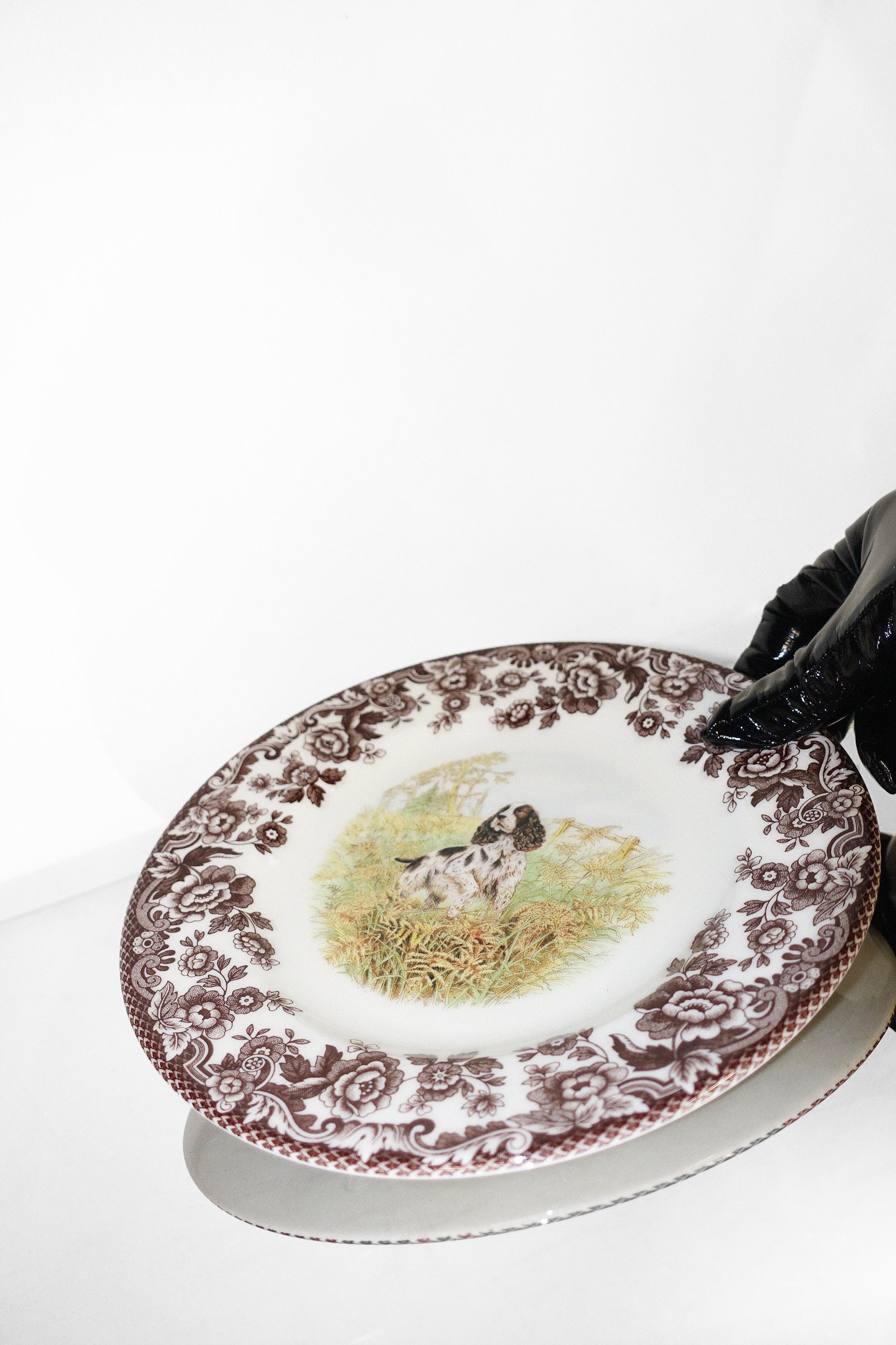 Woodland Hunting Dogs 8" Salad Plate in English Springer Spaniel