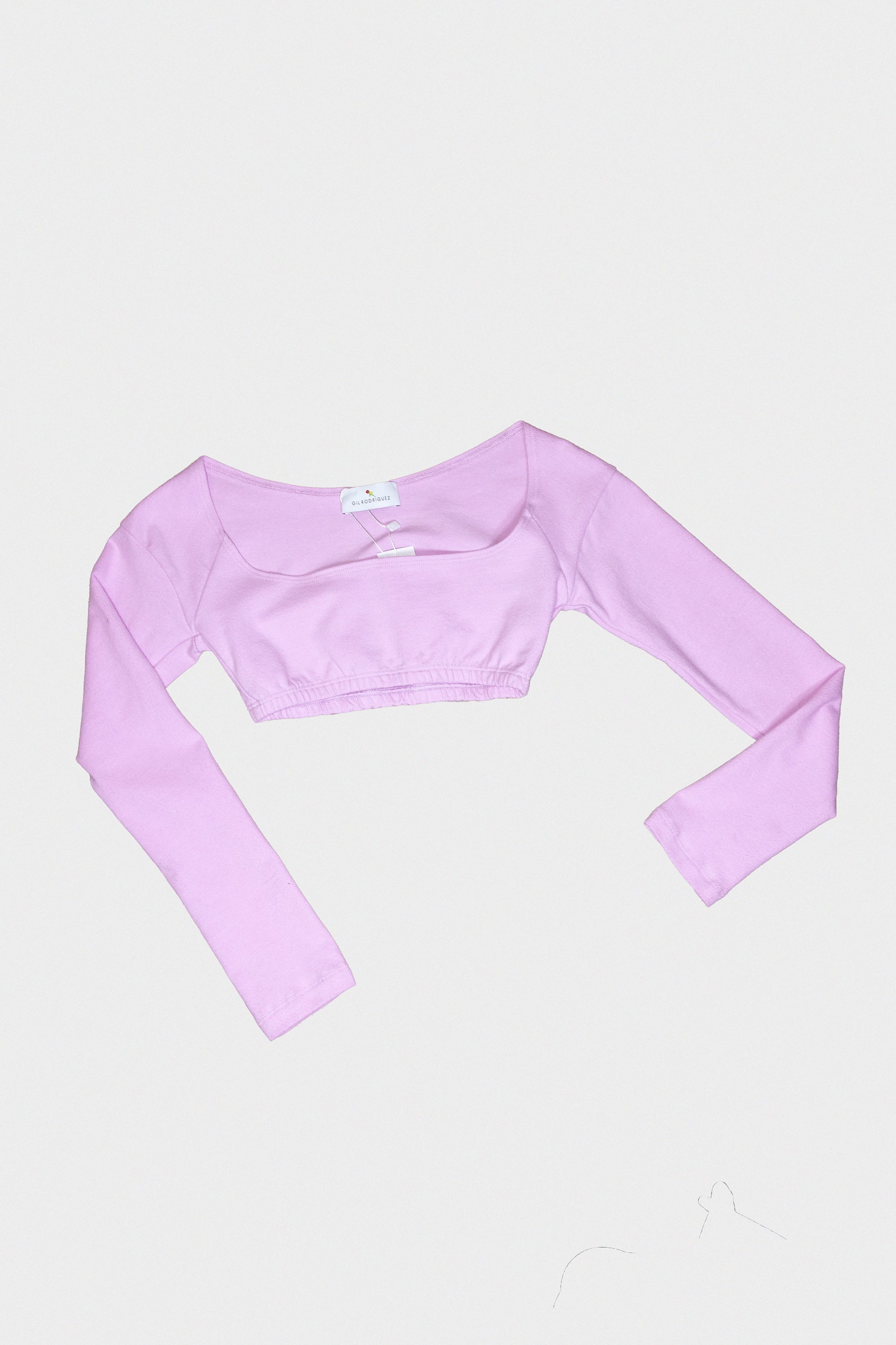El Tigre Chiquito Long Sleeve Crop Top in Orchid