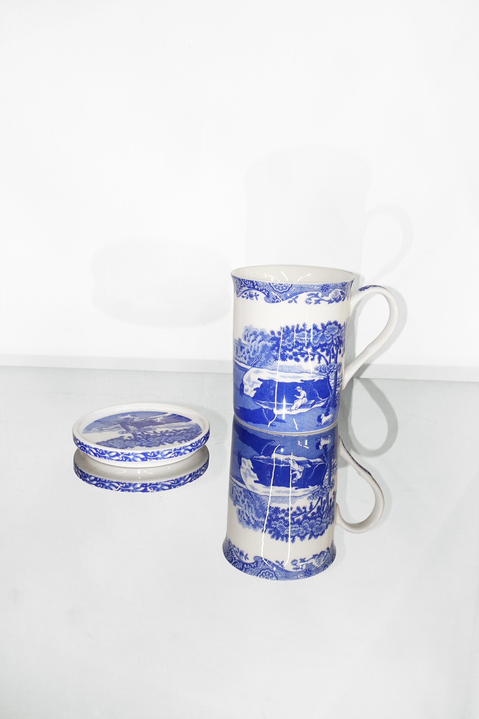 Blue Italian Mug & Coaster Set
