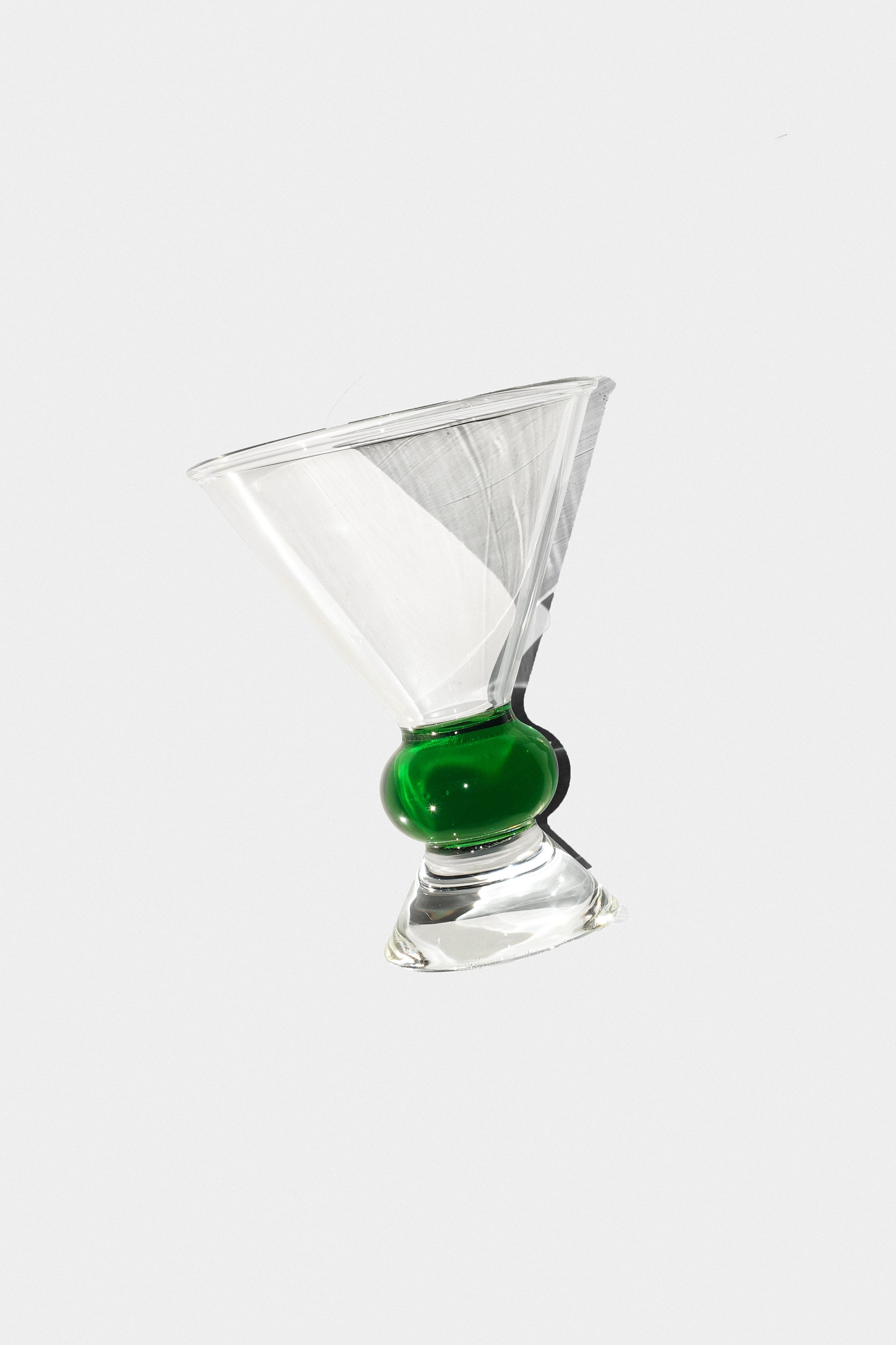 Totem Glass in Clear & Green