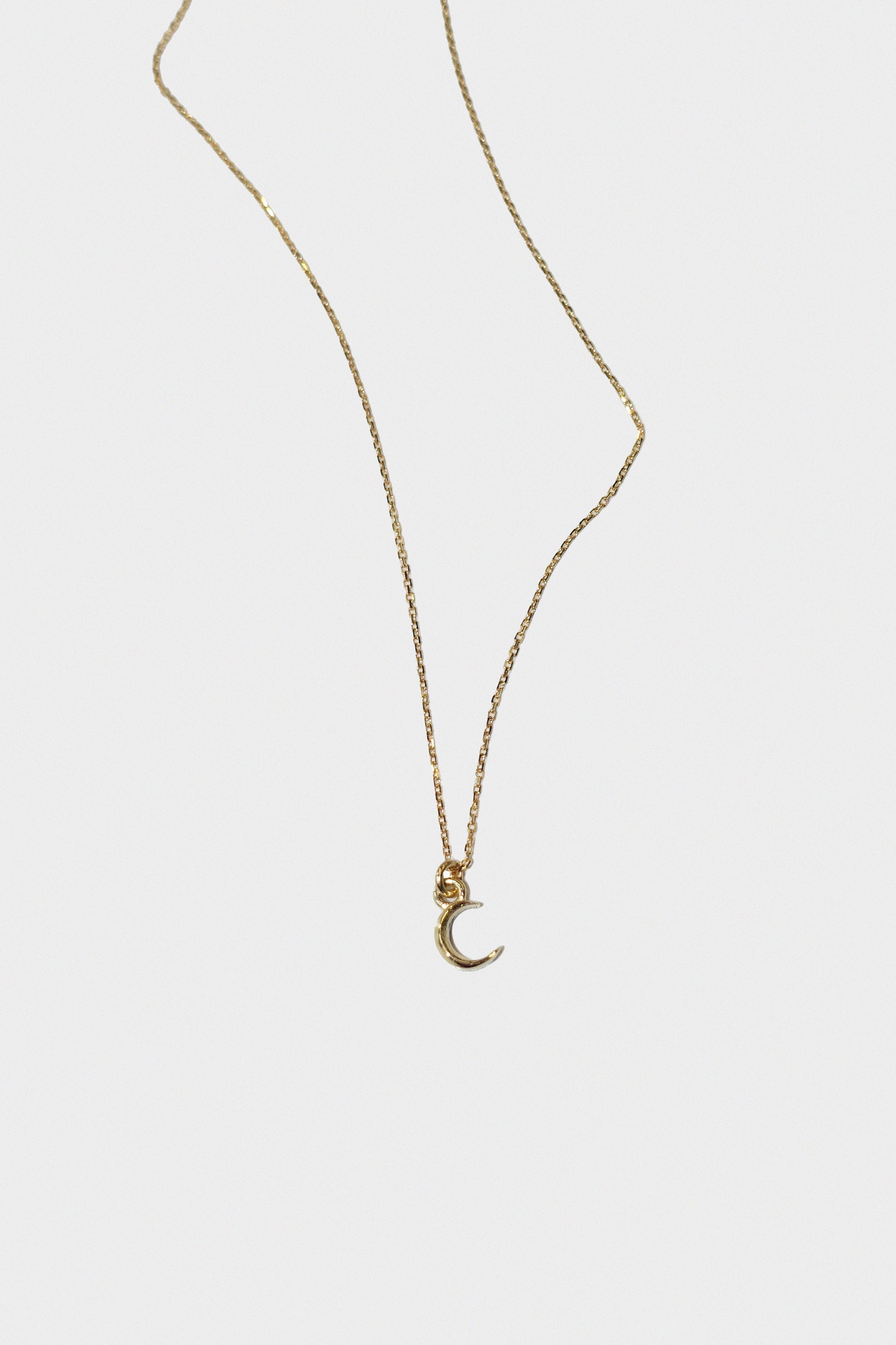 Itty Bitty Crescent Moon Pendant Necklace in 14k Gold