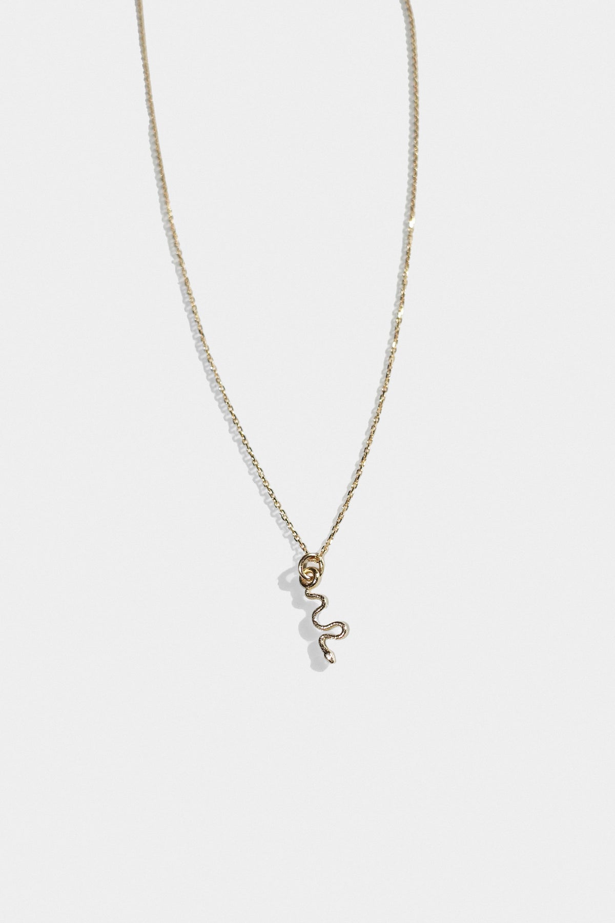 Talon | Itty Bitty Snake Pendant Necklace in 14k Gold – Recital