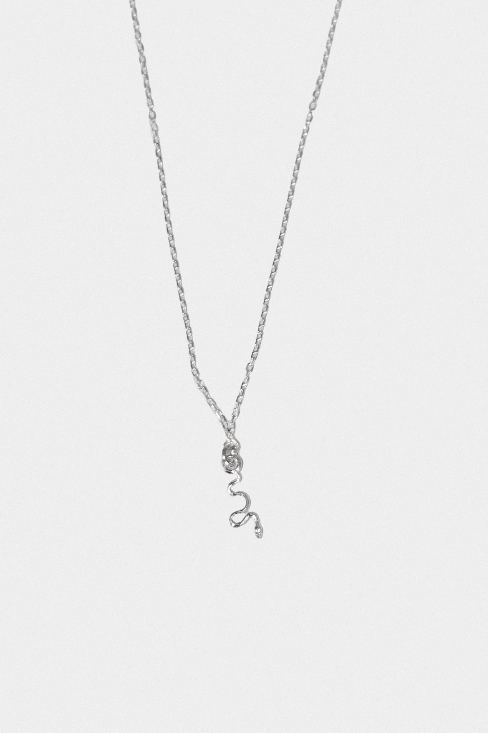 Itty Bitty Snake Pendant Necklace in Sterling Silver