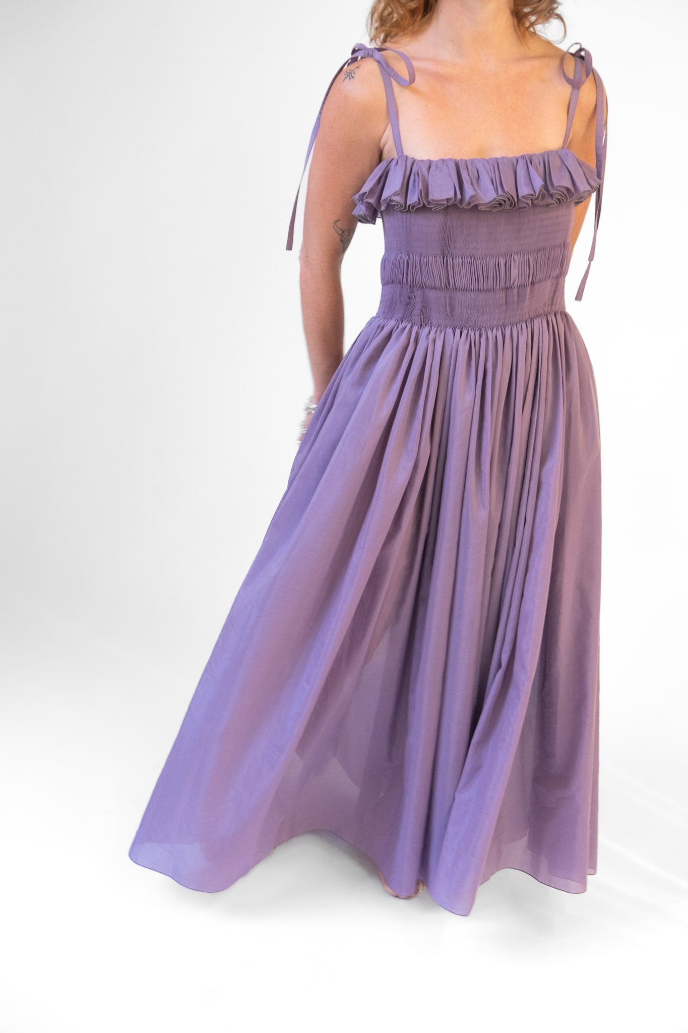 Flor Dress is Purple Silk